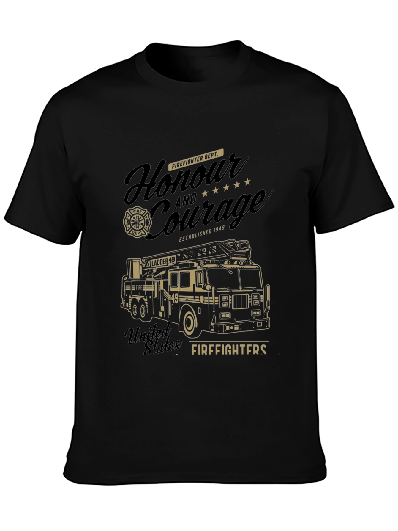 Firefighter Honor and Courage Graphic T-Shirt
