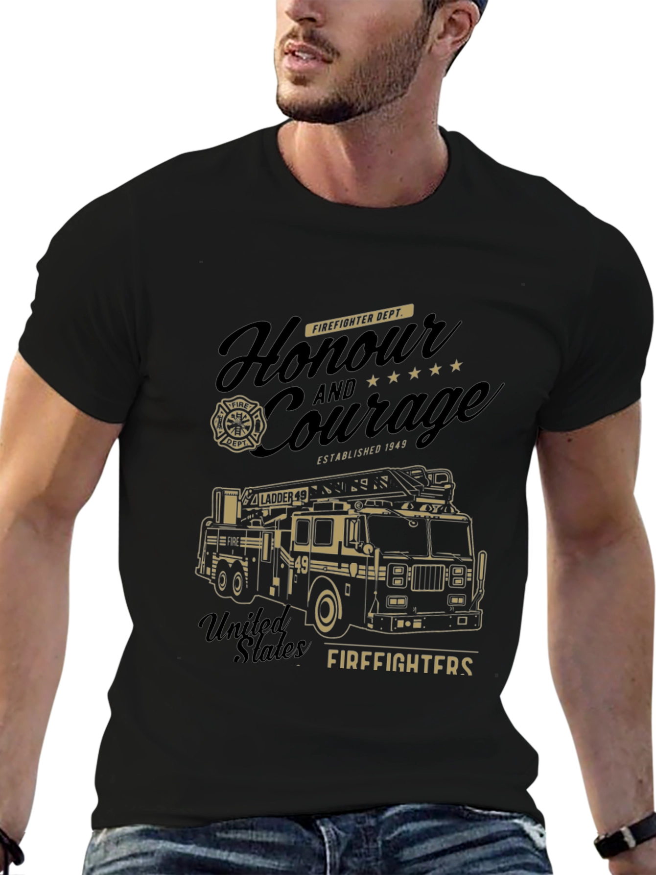Firefighter Honor and Courage Graphic T-Shirt