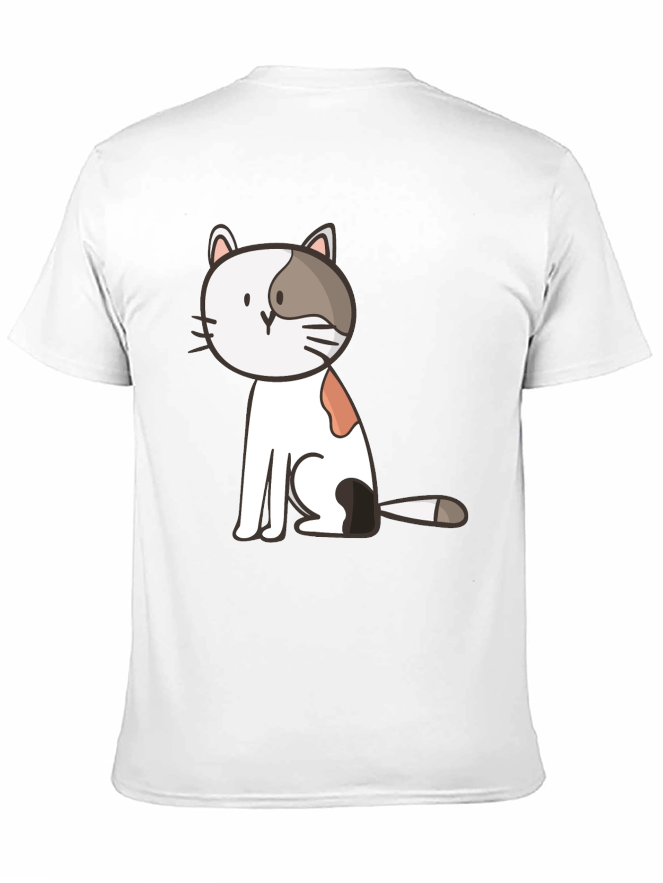 Cute Cat Graphic Black T-Shirt