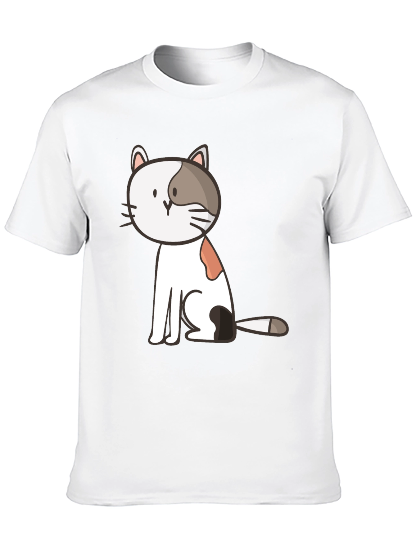 Cute Cat Graphic Black T-Shirt