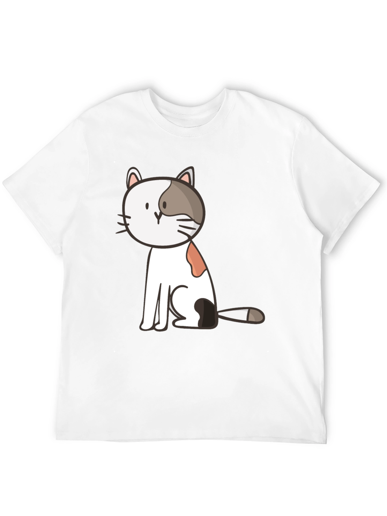 Cute Cat Graphic Black T-Shirt