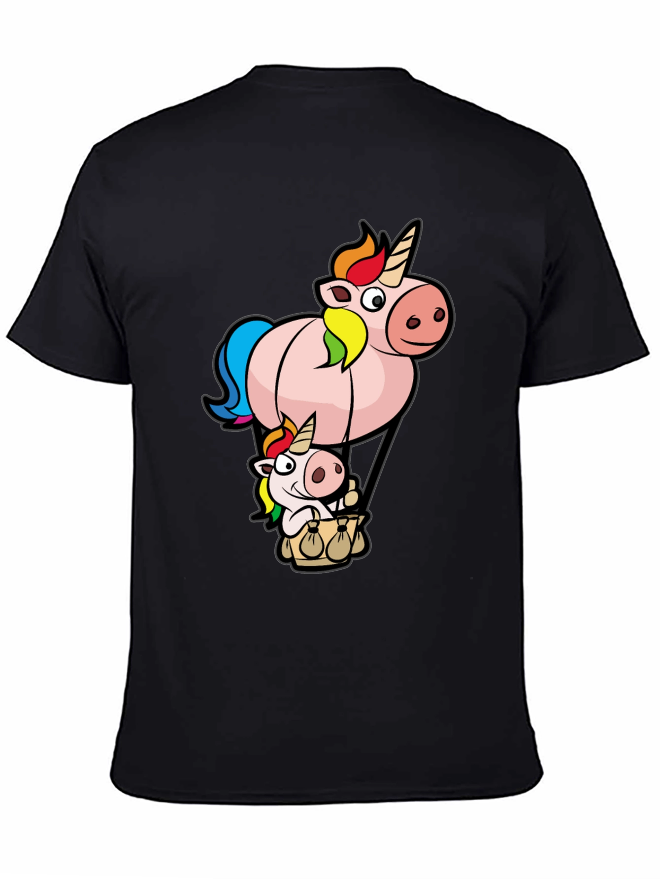 Unicorn Hot Air Balloon Graphic T-Shirt