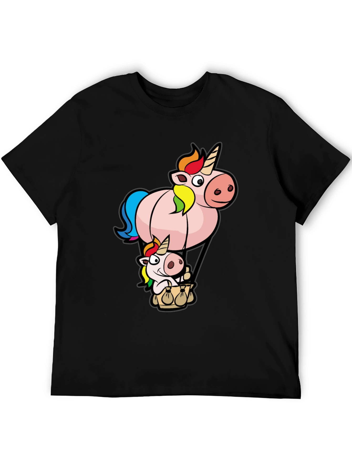 Unicorn Hot Air Balloon Graphic T-Shirt
