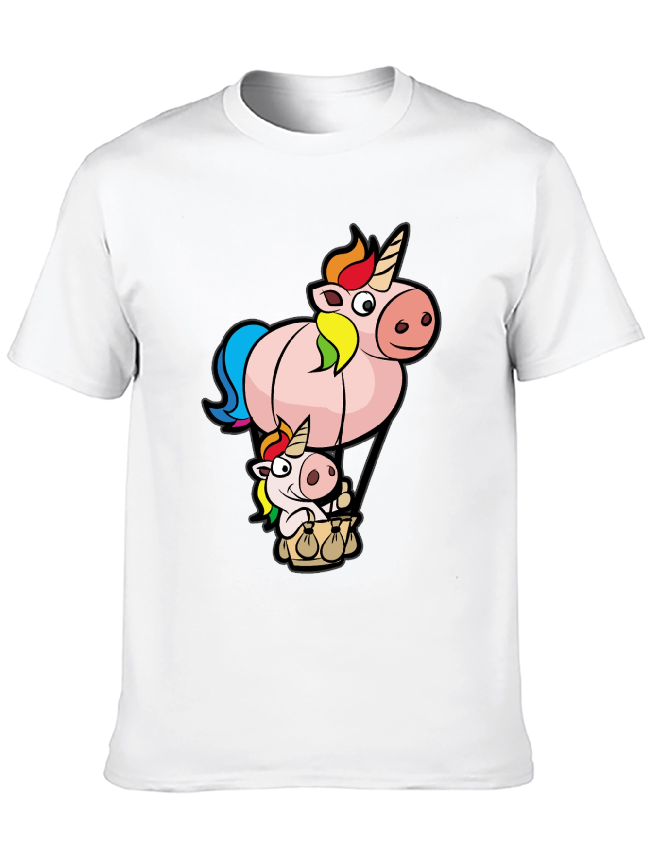 Unicorn Hot Air Balloon Graphic T-Shirt