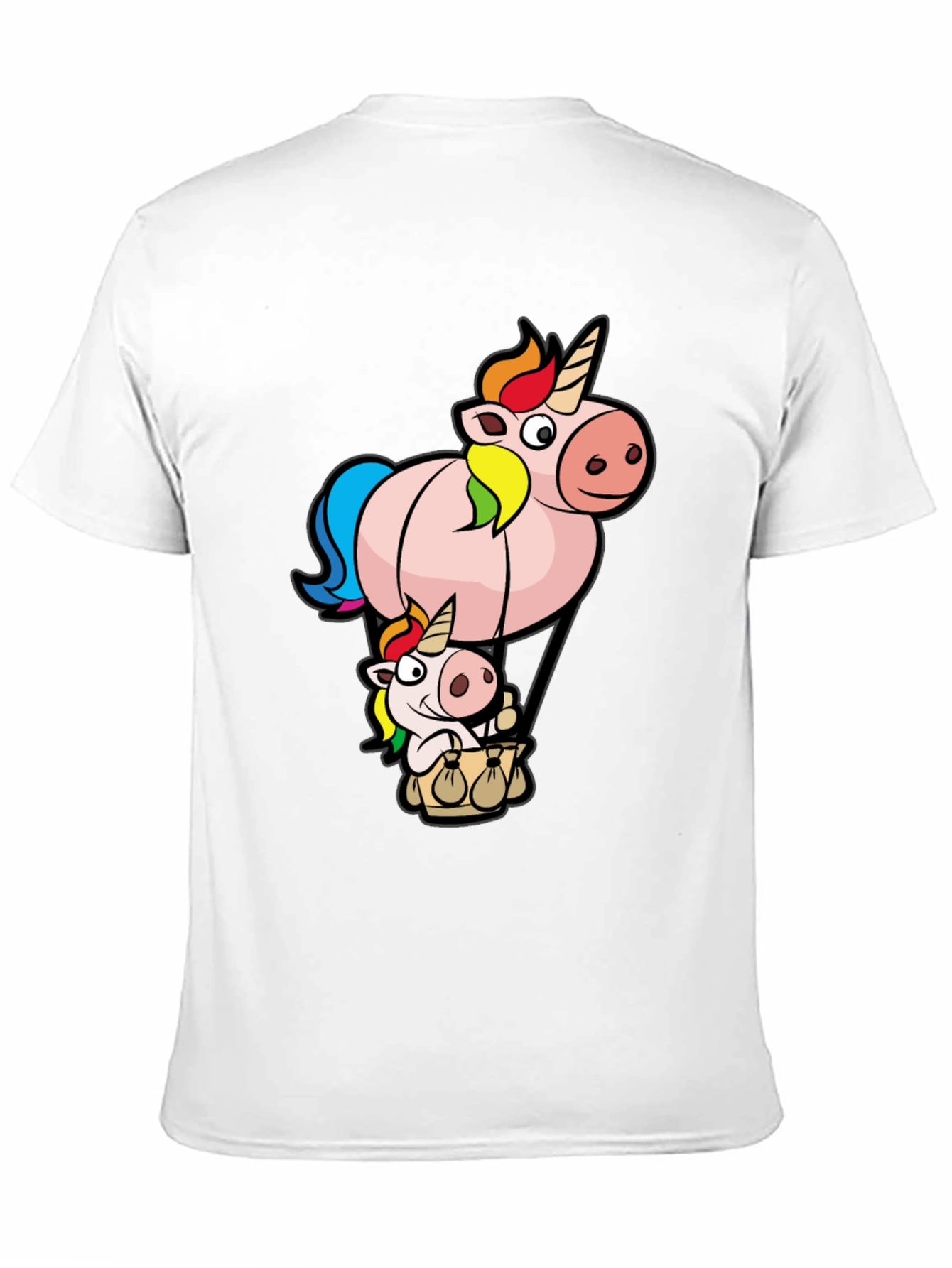 Unicorn Hot Air Balloon Graphic T-Shirt