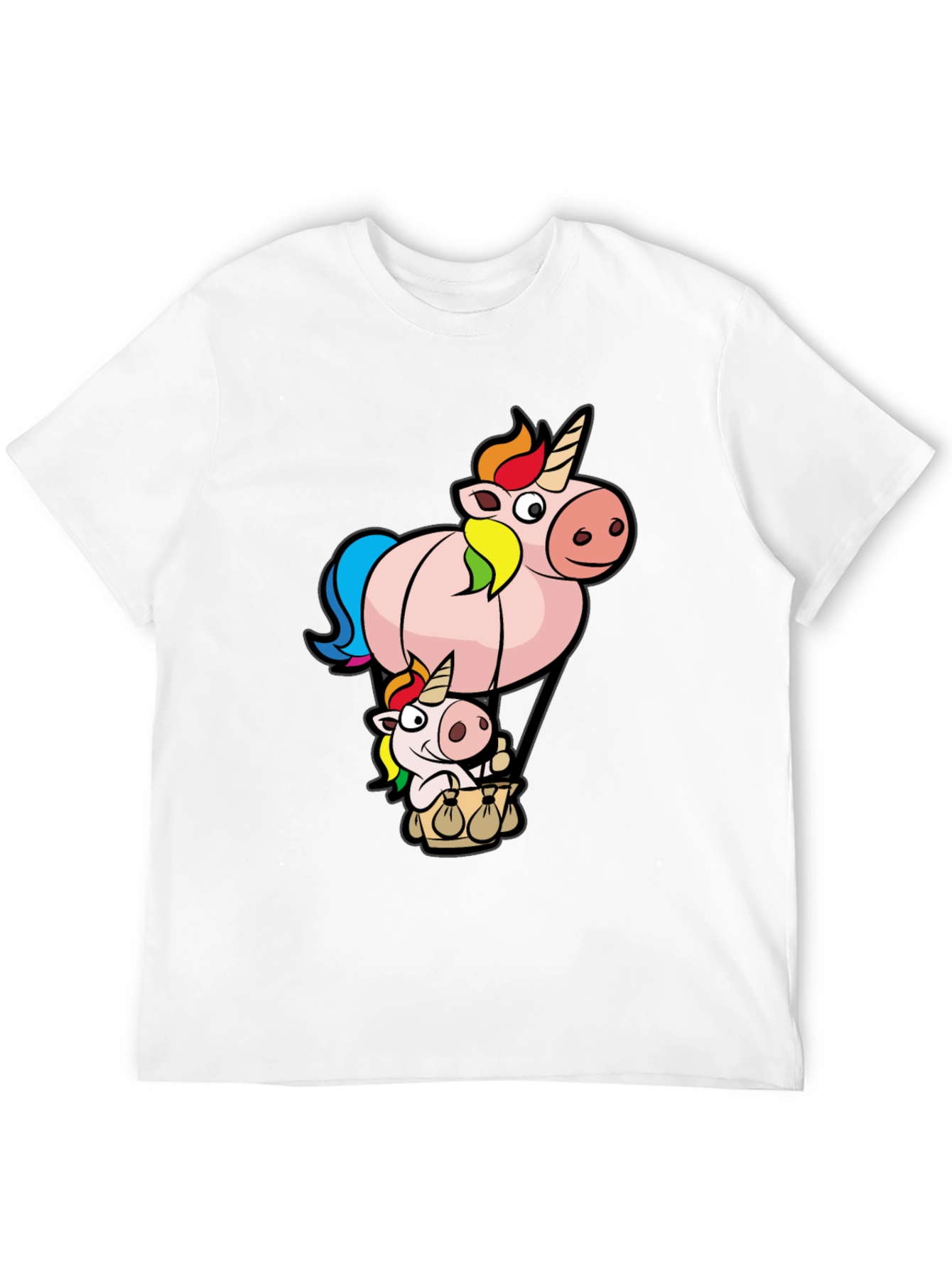 Unicorn Hot Air Balloon Graphic T-Shirt