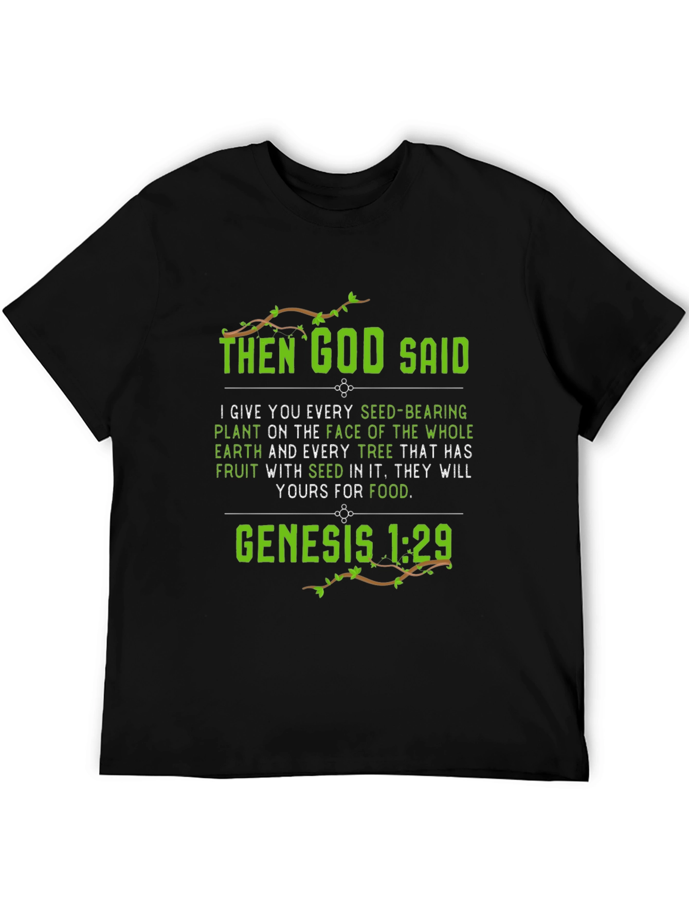 Genesis 1:29 T-Shirt - God Said Graphic Tee