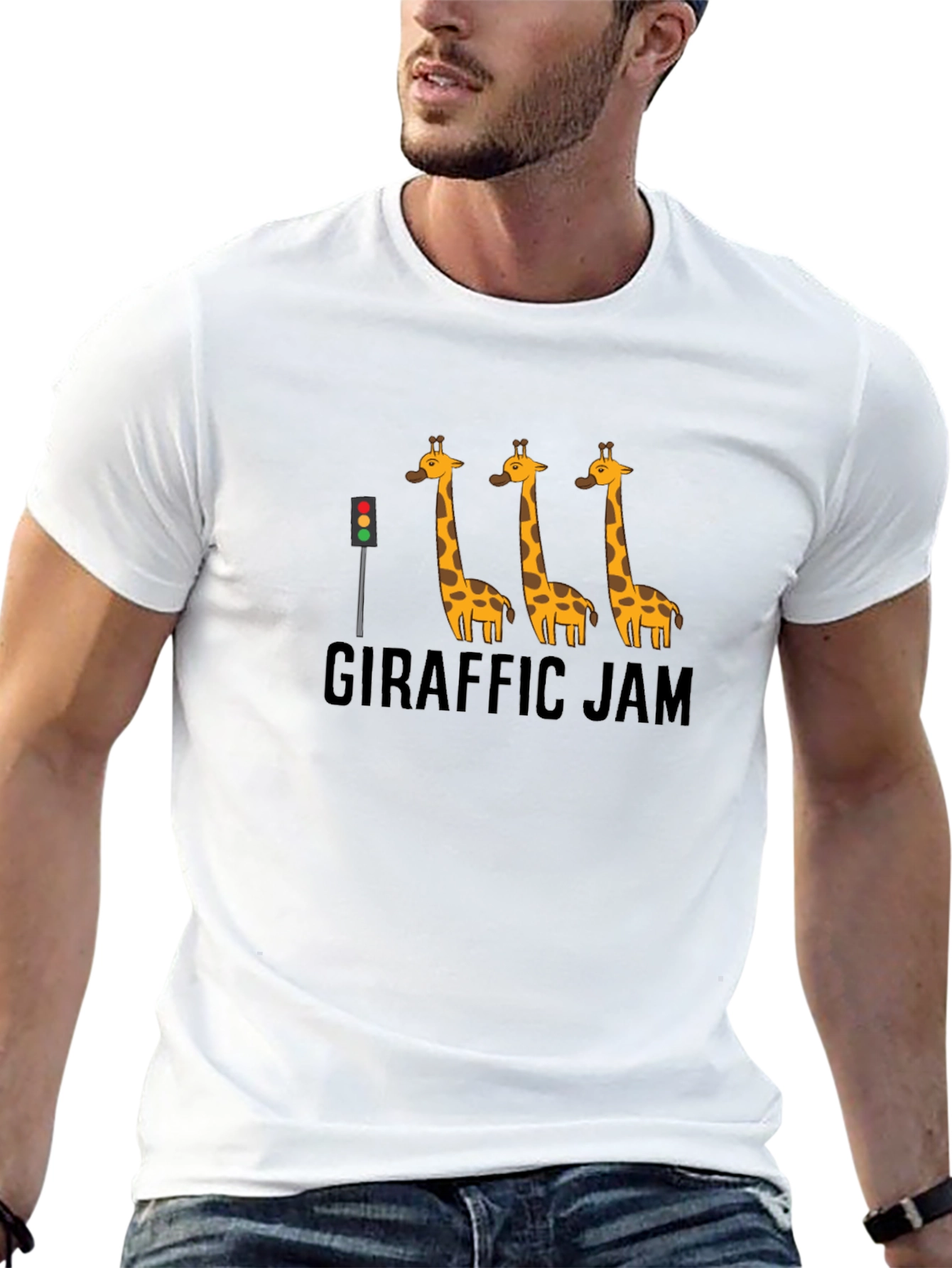 Giraffe Traffic Jam Graphic T-Shirt