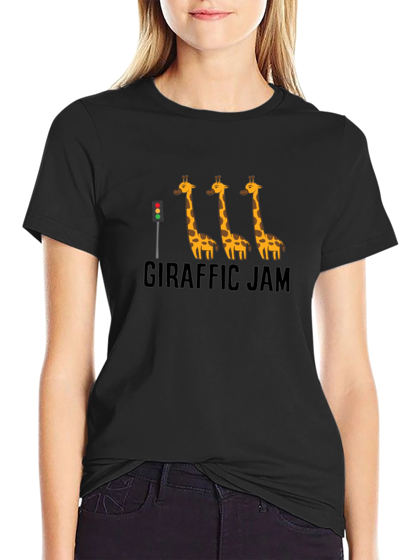 Giraffe Traffic Jam Graphic T-Shirt