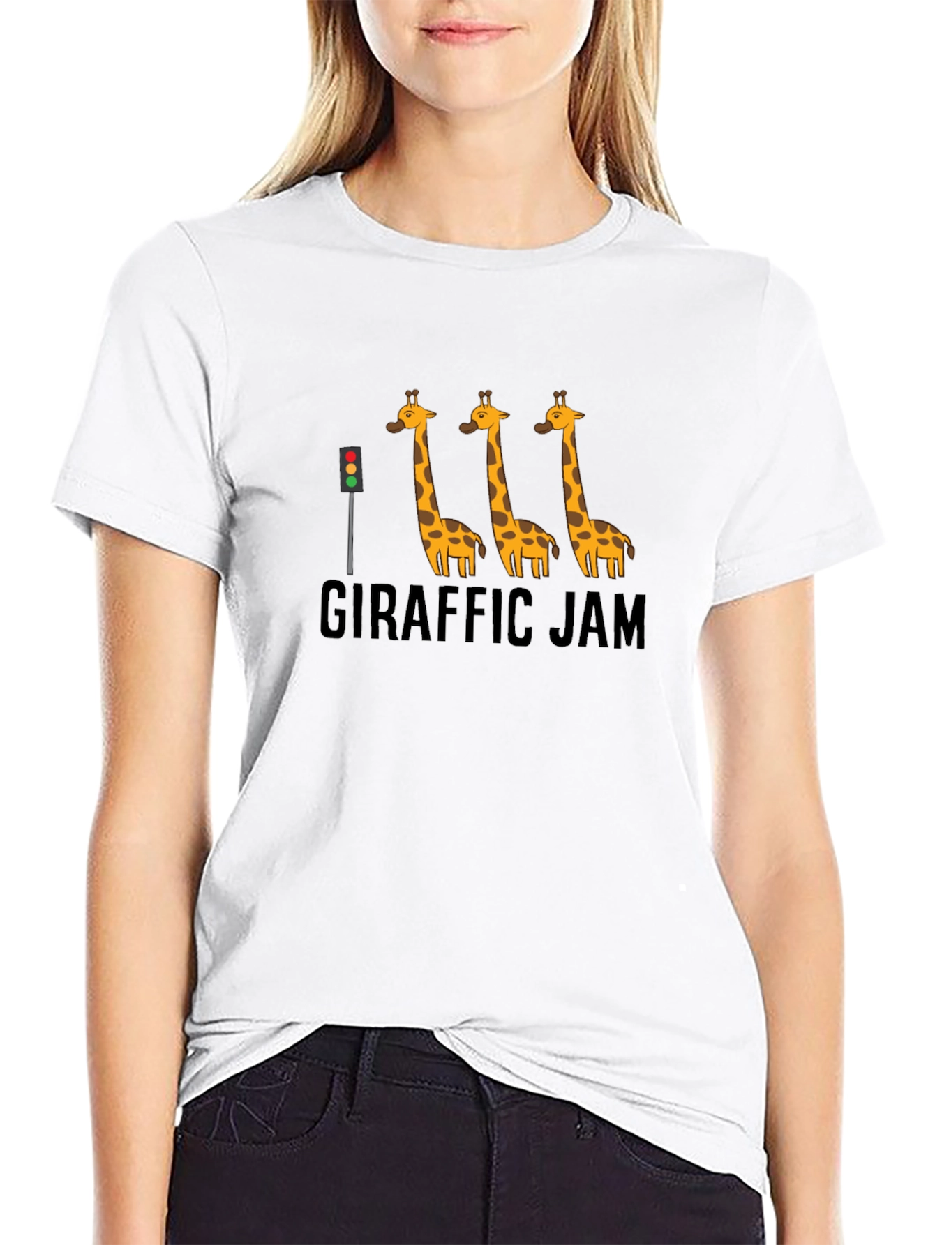 Giraffe Traffic Jam Graphic T-Shirt