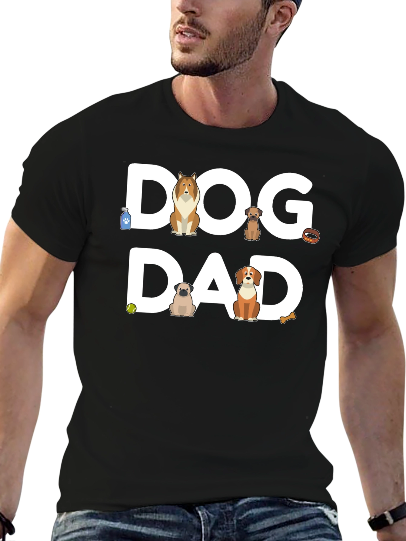 Dog Dad T-Shirt - Cute Dog Breed Design