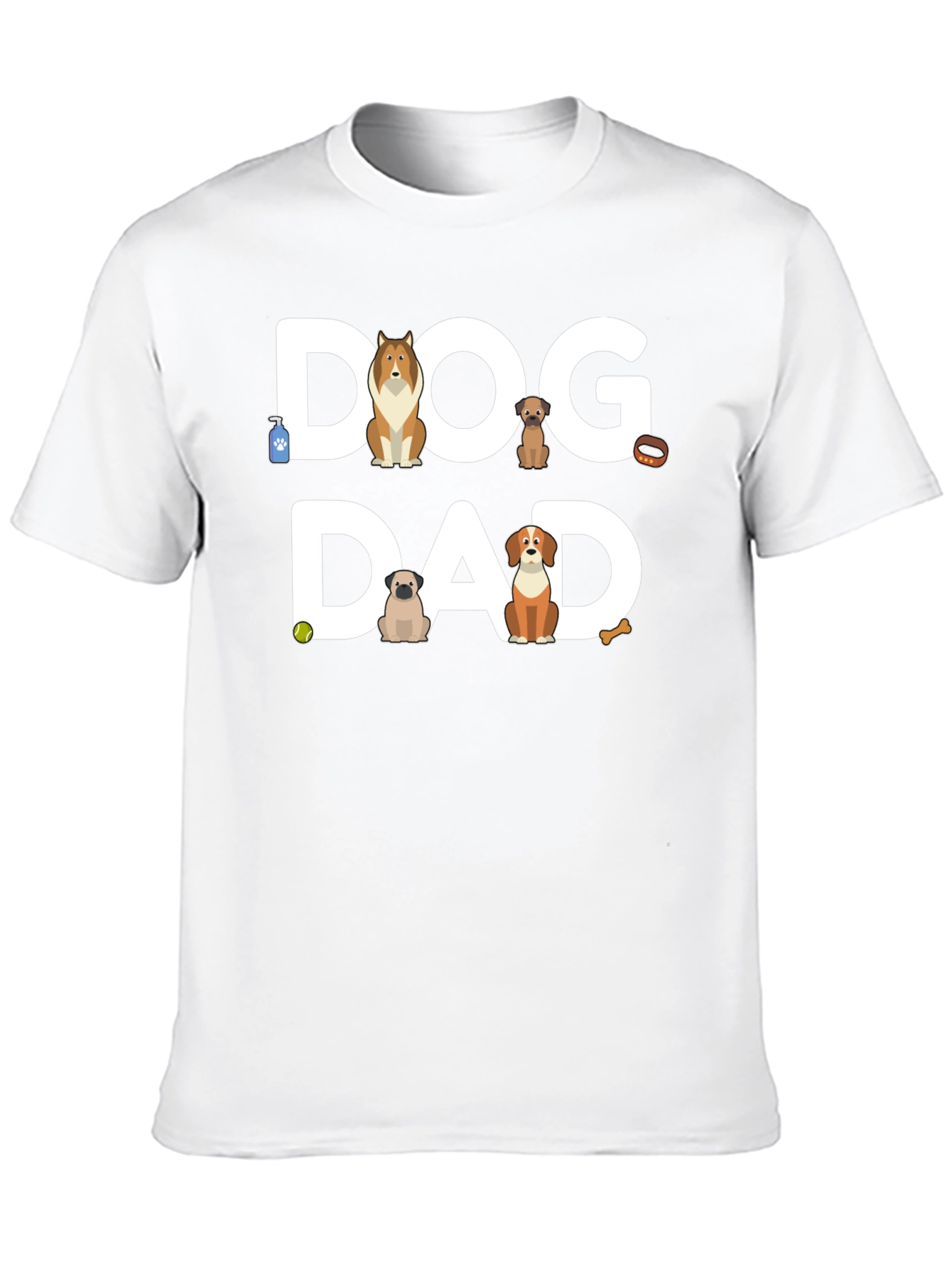 Dog Dad T-Shirt - Cute Dog Breed Design
