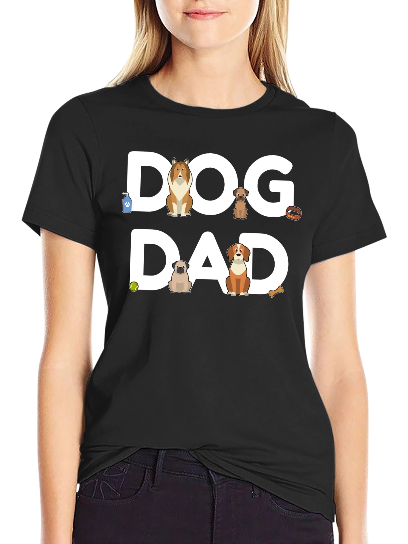 Dog Dad T-Shirt - Cute Dog Breed Design