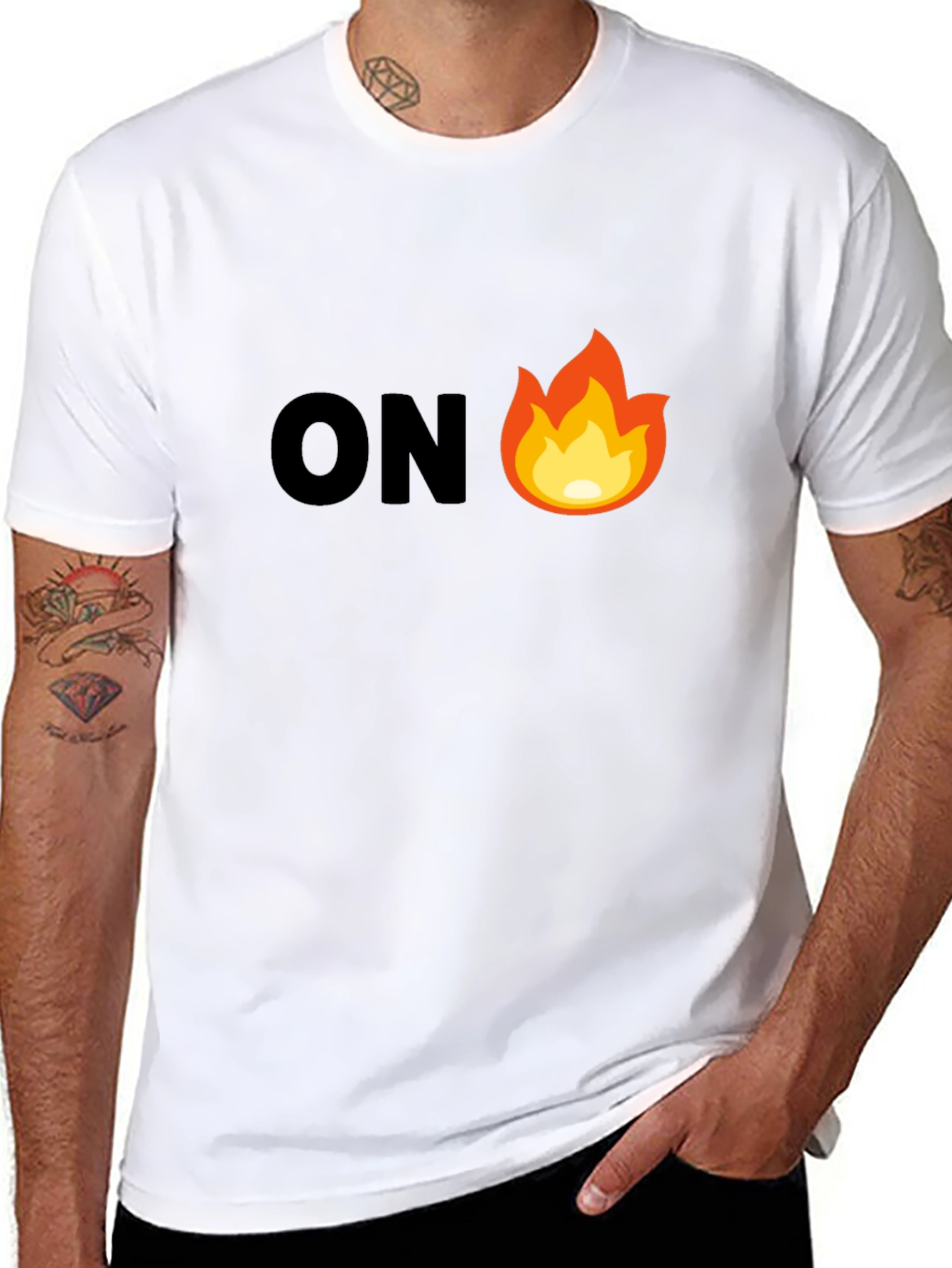On Fire Graphic Tee - Mens Black T-Shirt