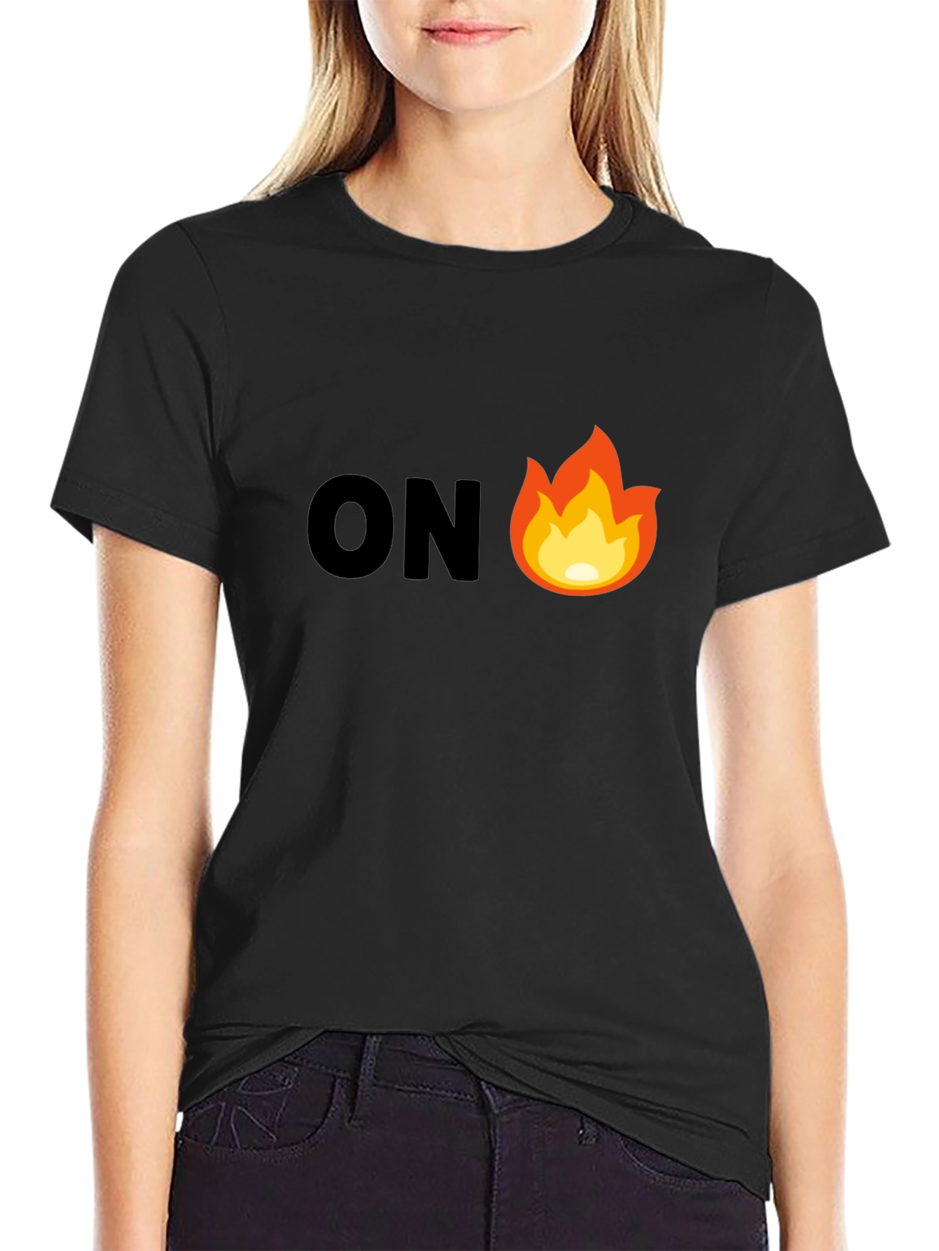 On Fire Graphic Tee - Mens Black T-Shirt