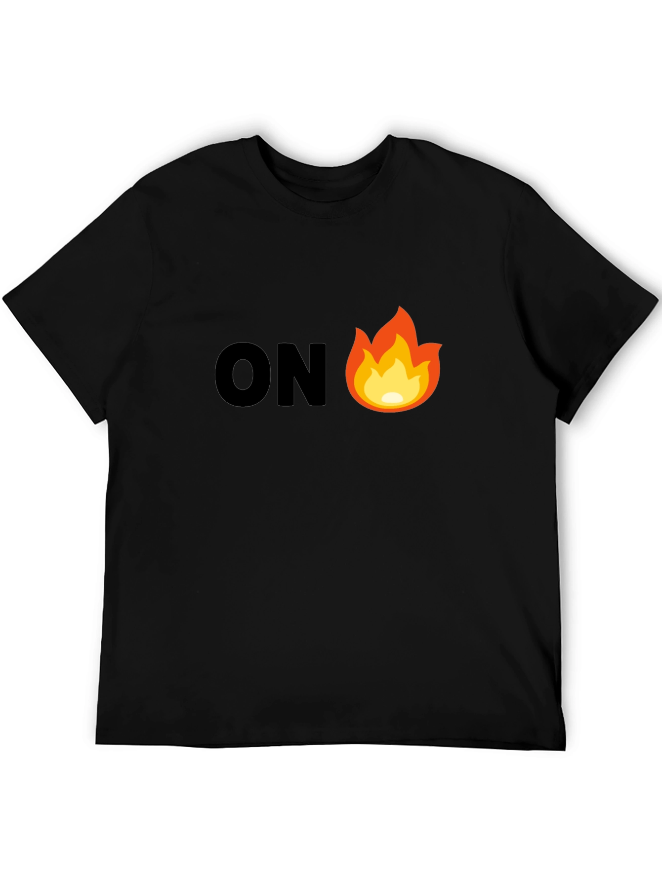 On Fire Graphic Tee - Mens Black T-Shirt