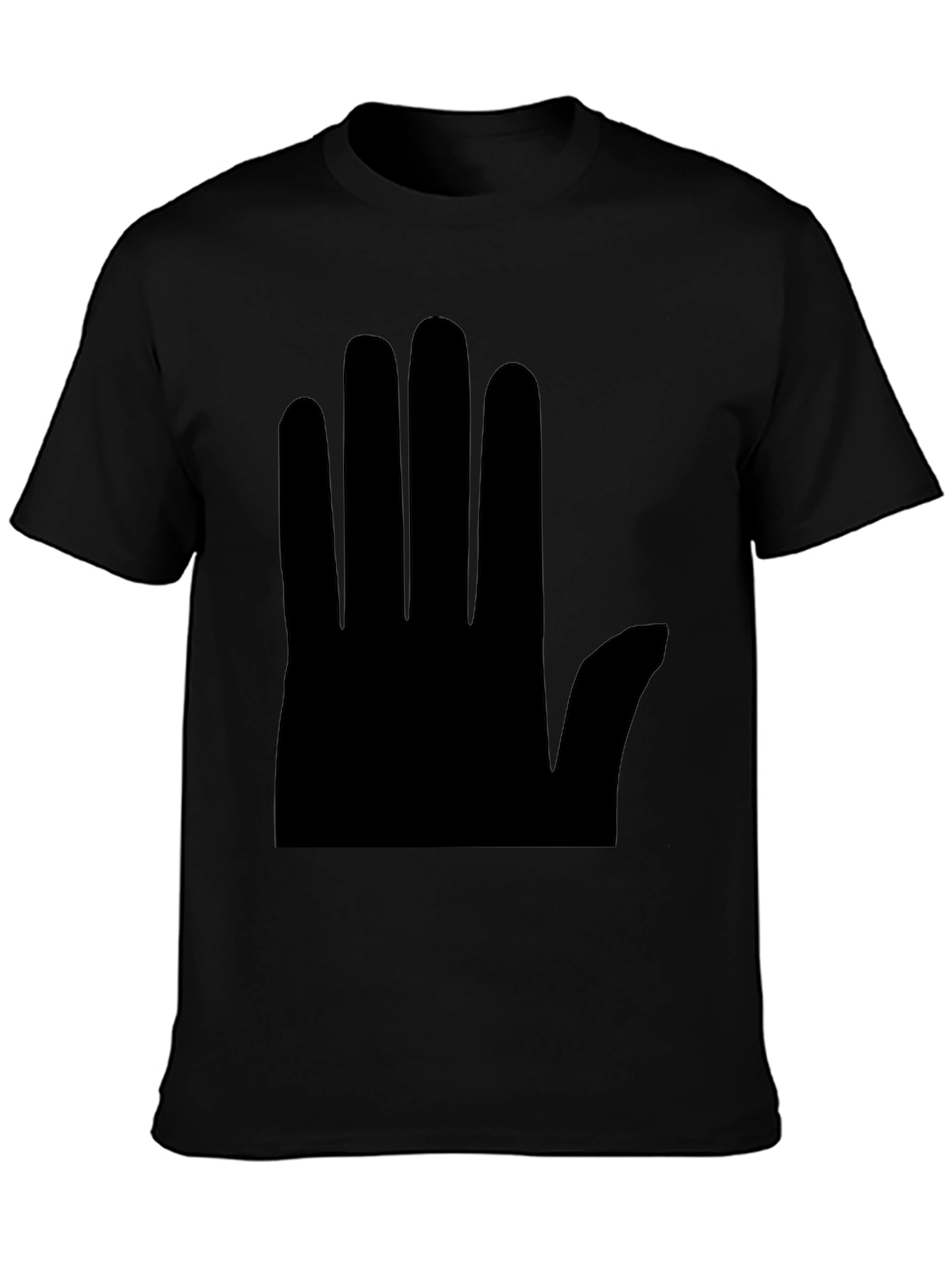 Minimalist Hand Graphic Black T-Shirt