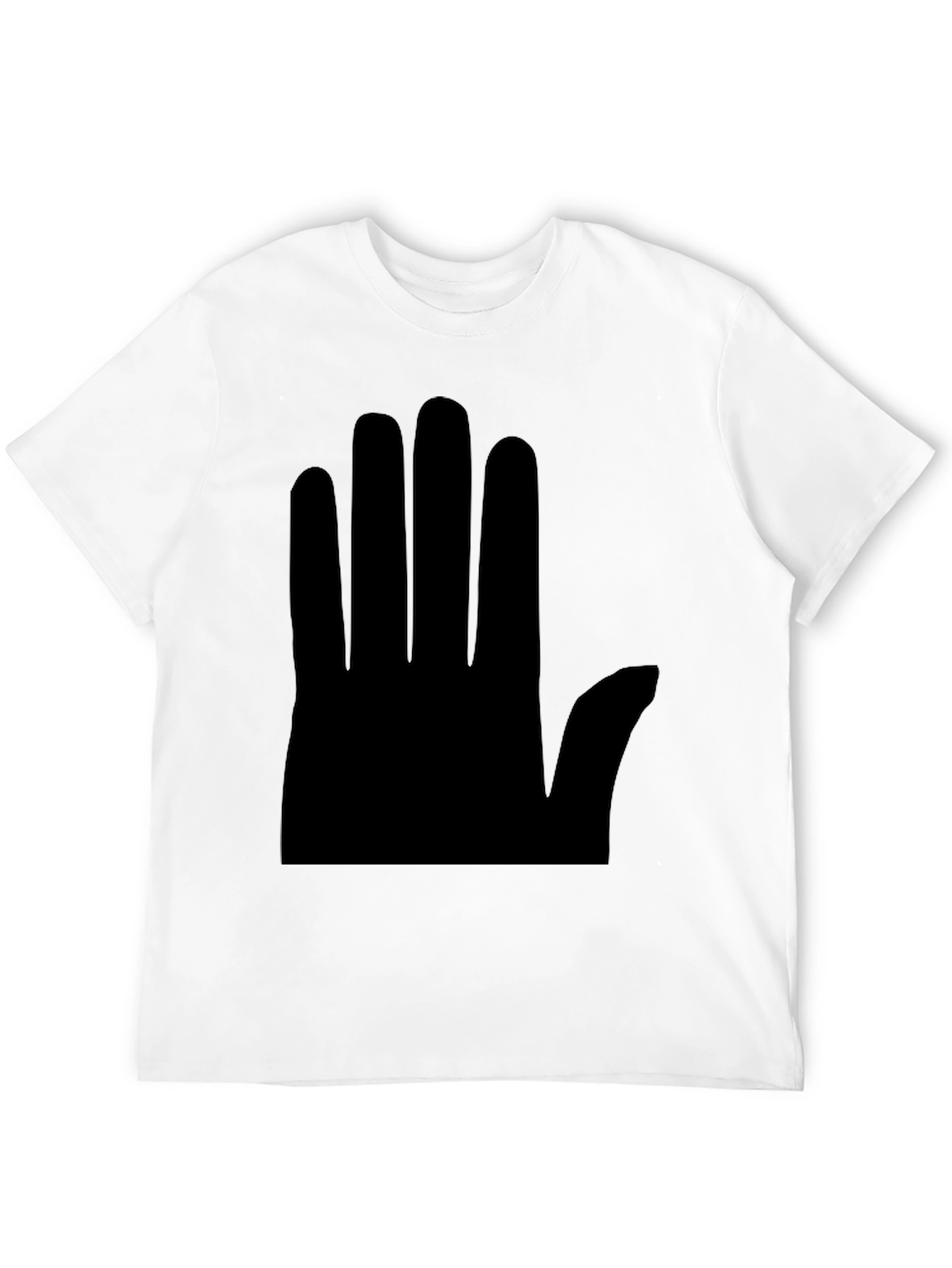 Minimalist Hand Graphic Black T-Shirt