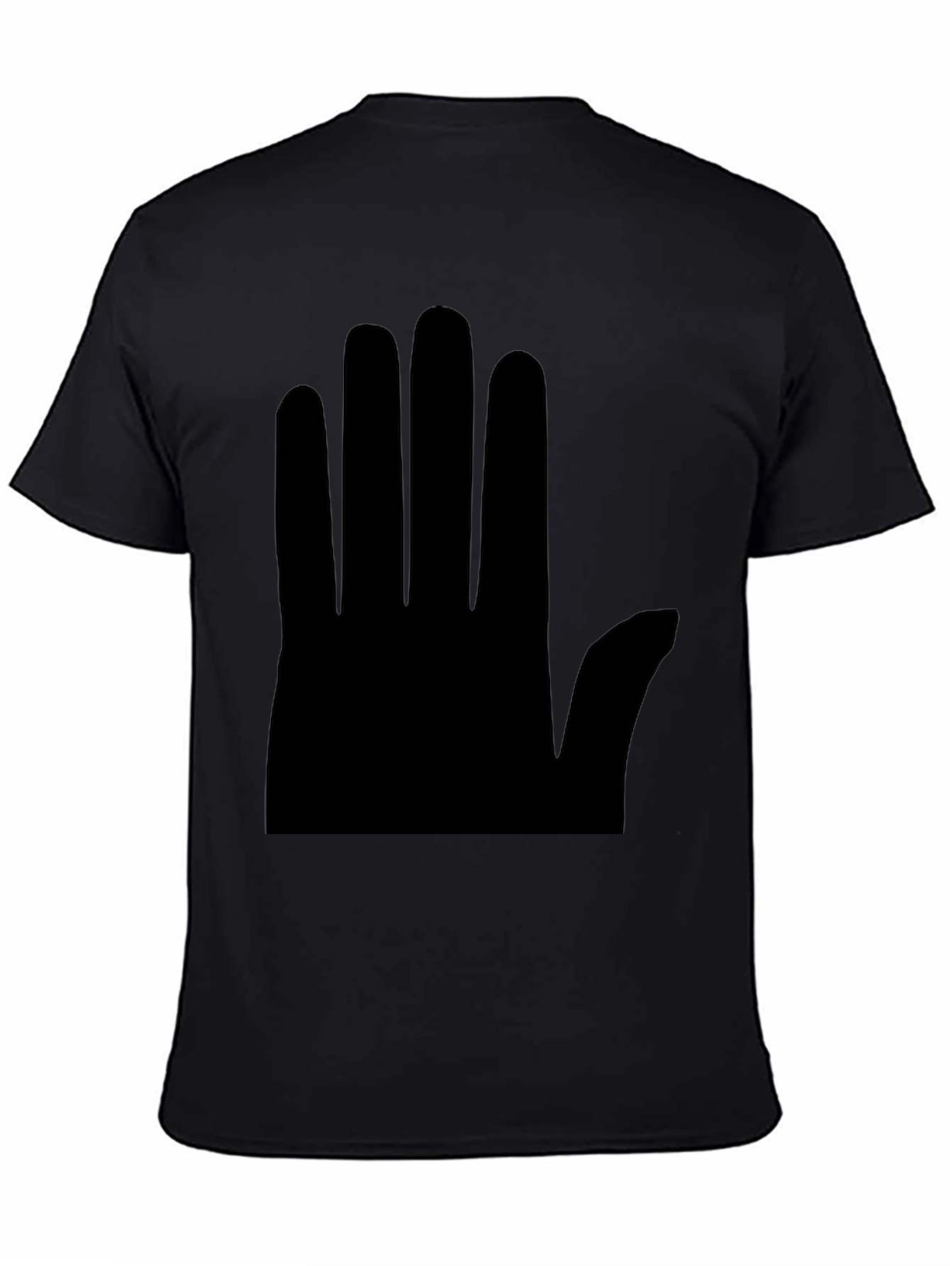 Minimalist Hand Graphic Black T-Shirt