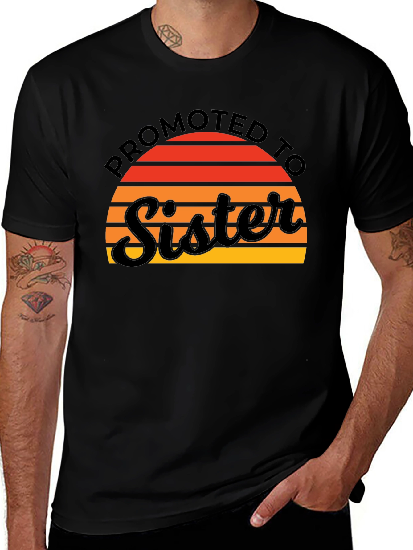 Promoted To Sister T-Shirt - Cute Sibling Reveal Tee
