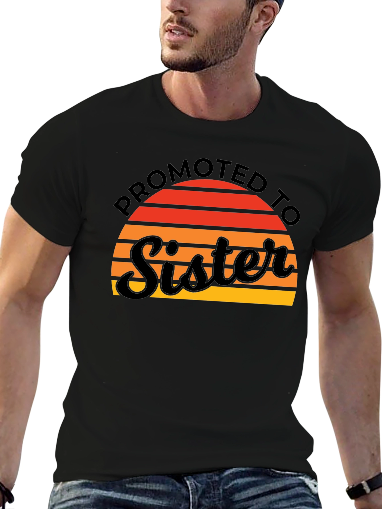 Promoted To Sister T-Shirt - Cute Sibling Reveal Tee