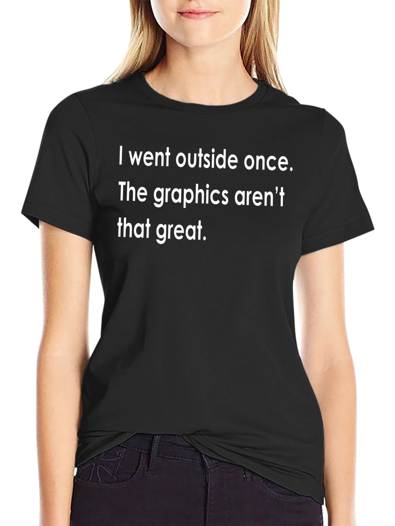 Funny I Went Outside Once Graphic Tee