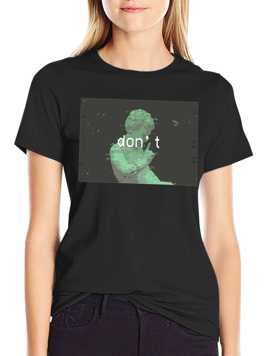 Dont Statue Graphic Tee - Black Cotton Shirt