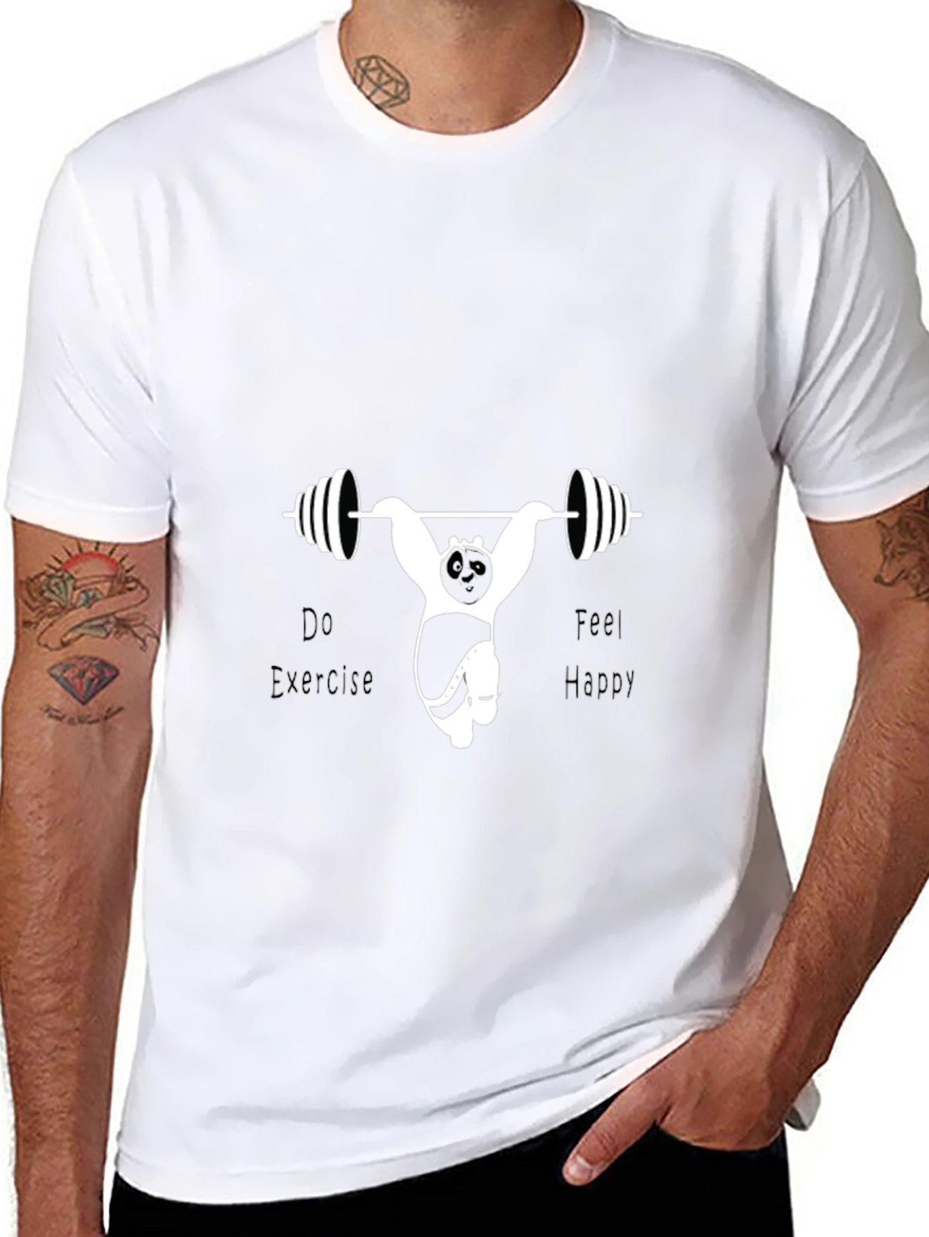 Panda Workout T-Shirt - Funny Fitness Tee