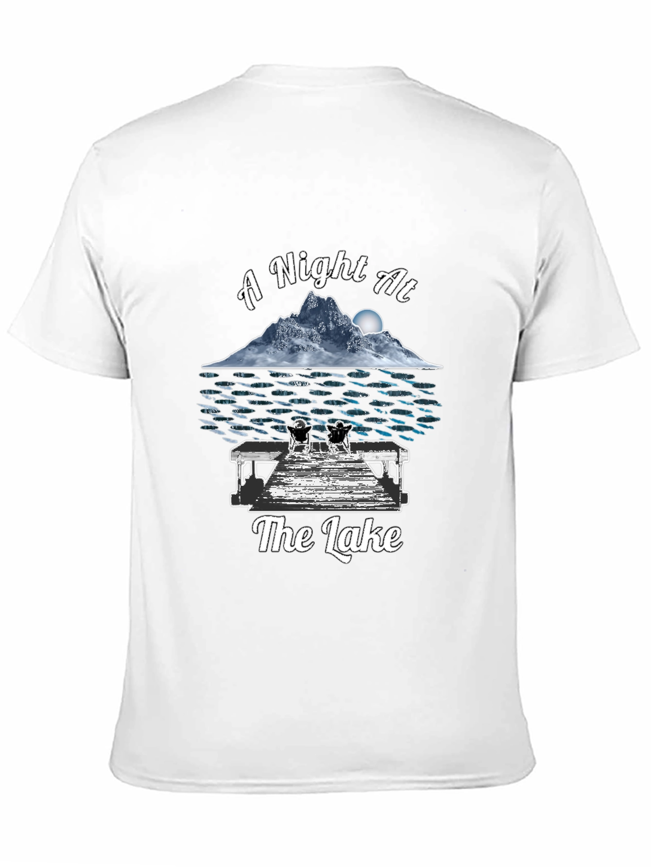 A Night At The Lake Black Graphic T-Shirt