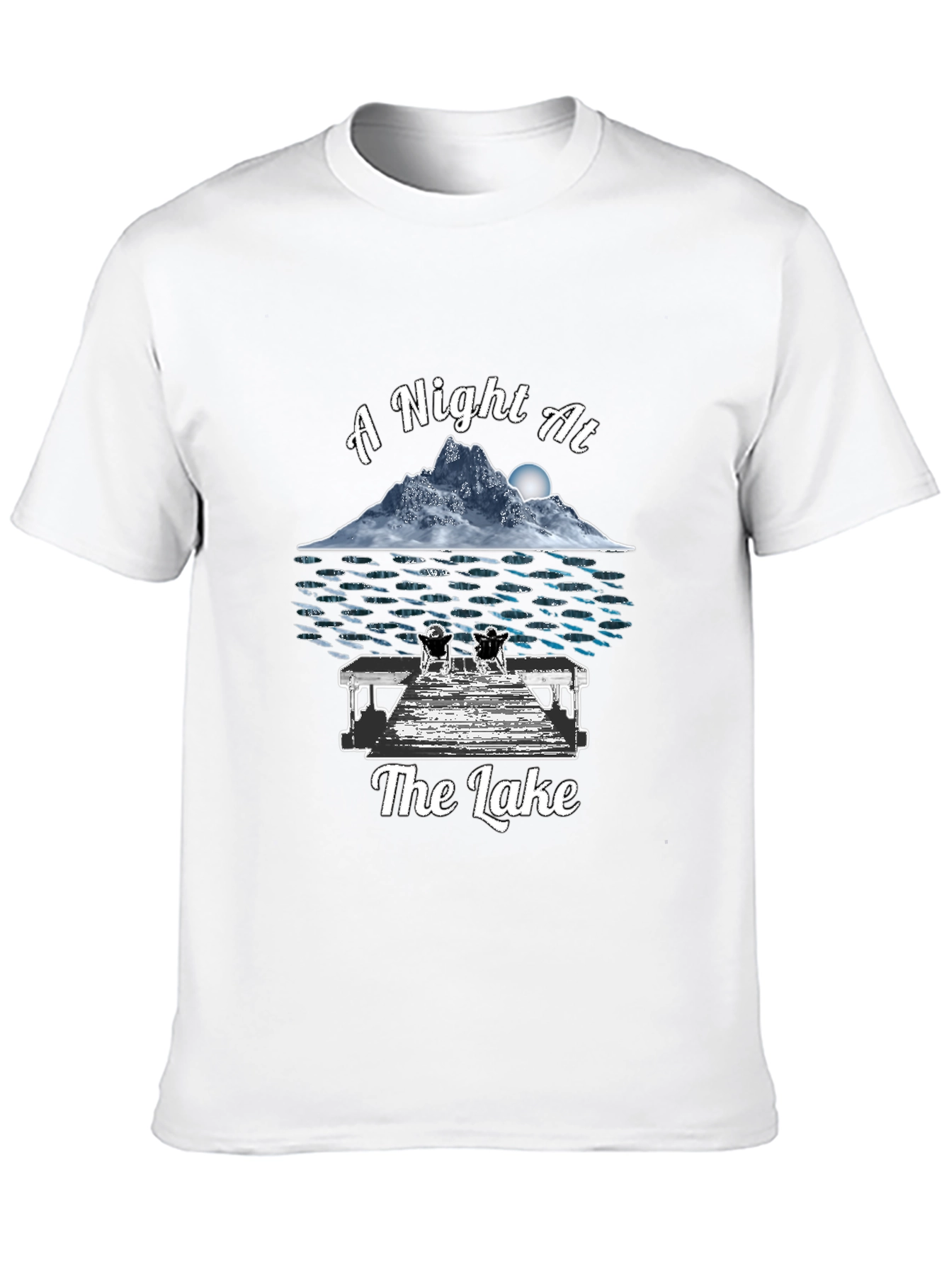 A Night At The Lake Black Graphic T-Shirt