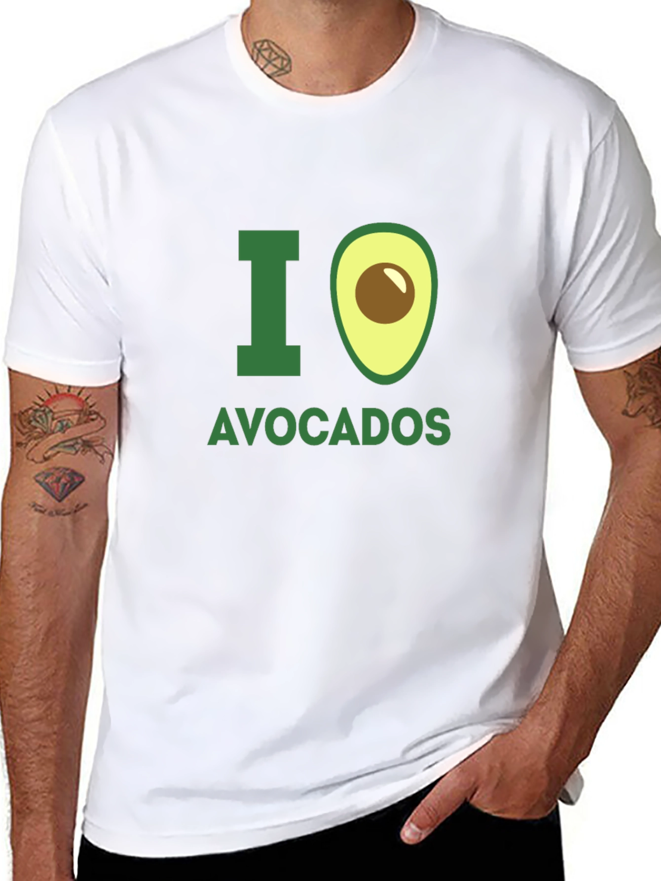 I Love Avocados Graphic T-Shirt - Black