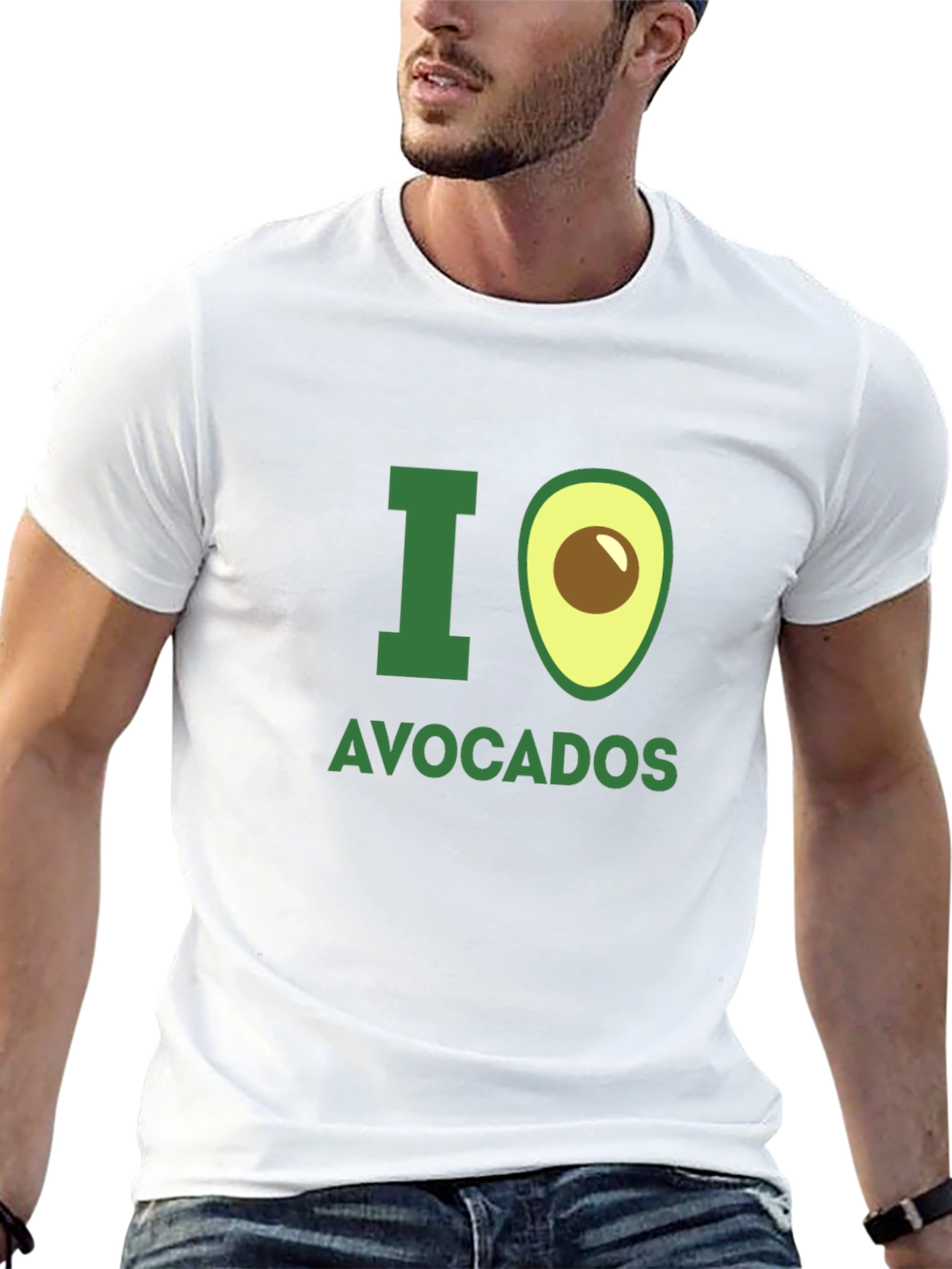 I Love Avocados Graphic T-Shirt - Black