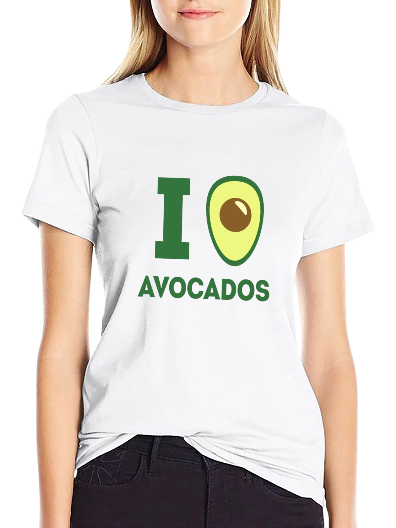 I Love Avocados Graphic T-Shirt - Black
