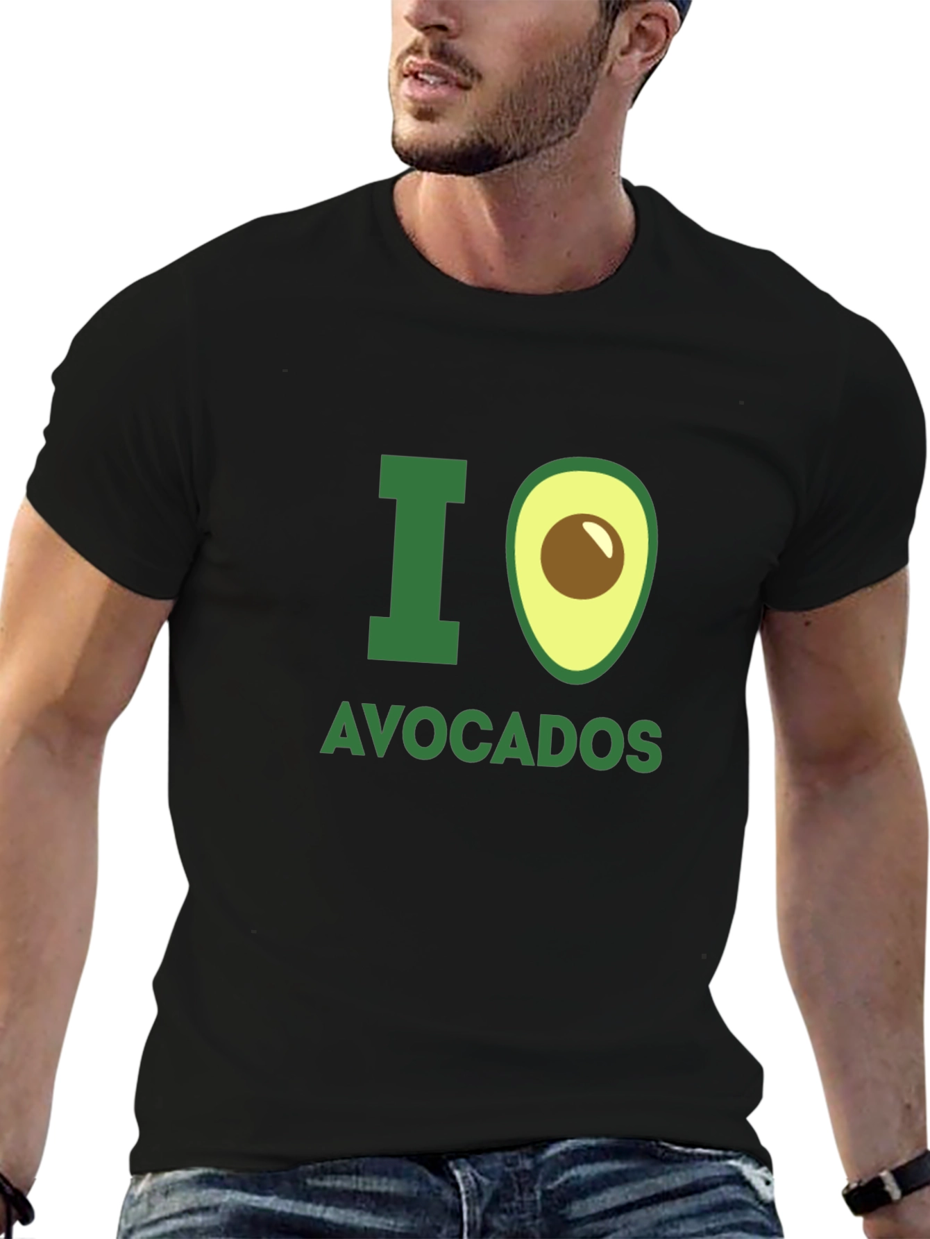 I Love Avocados Graphic T-Shirt - Black