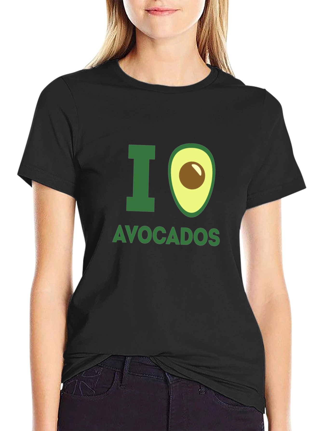 I Love Avocados Graphic T-Shirt - Black