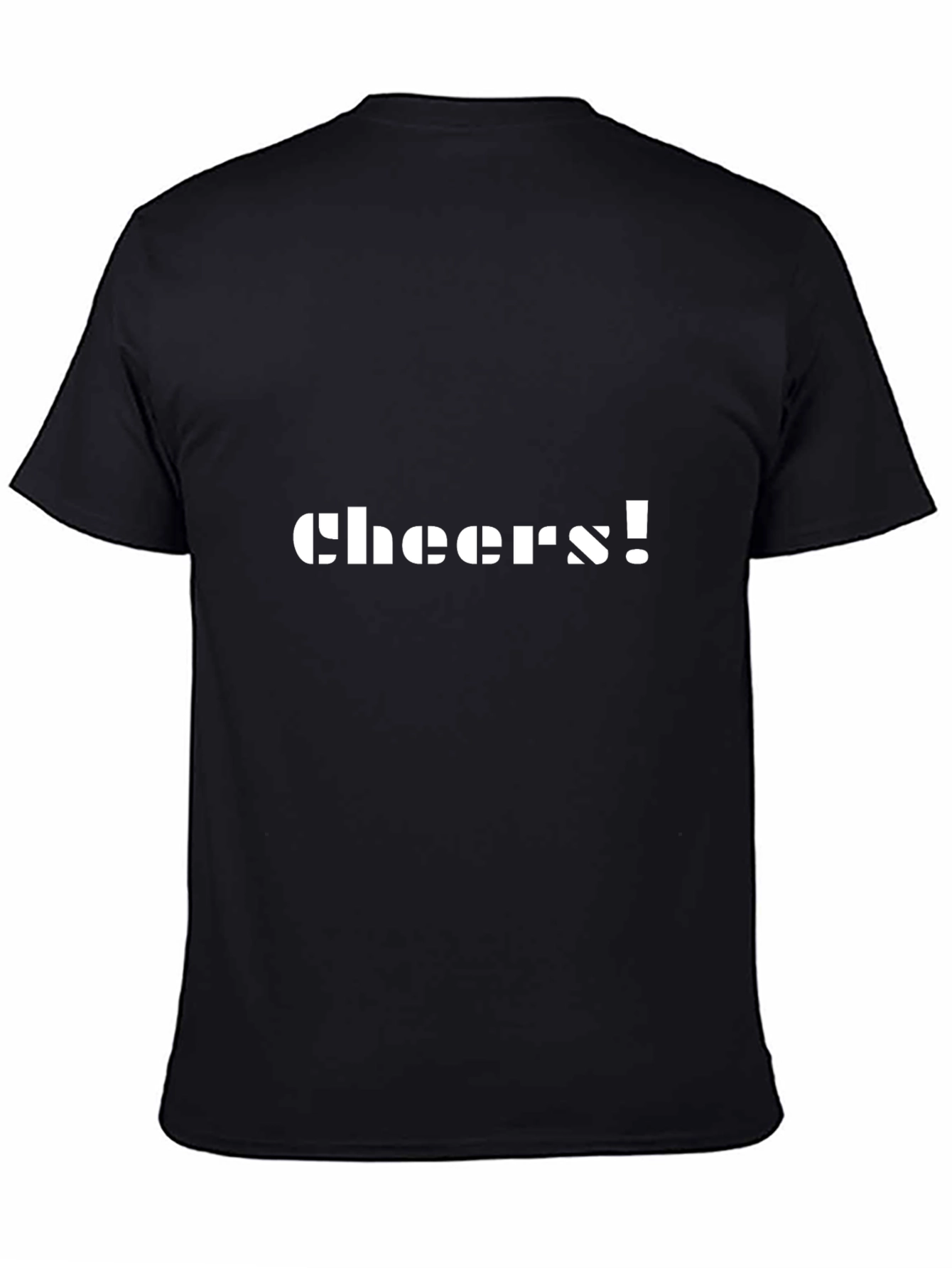 Cheers Graphic Tee - Black Cotton Blend Casual Shirt