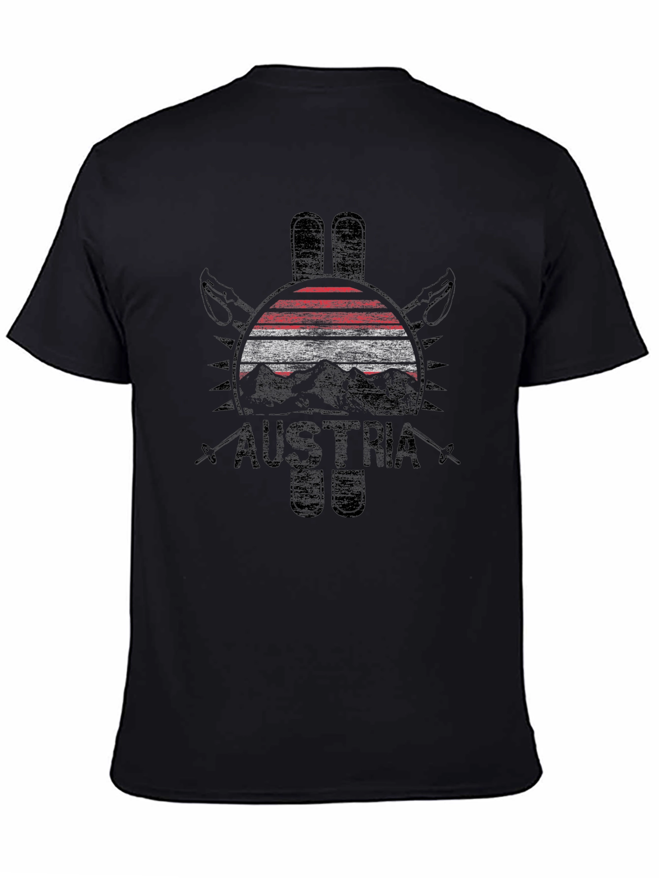 Austria Flag Ski Graphic T-Shirt