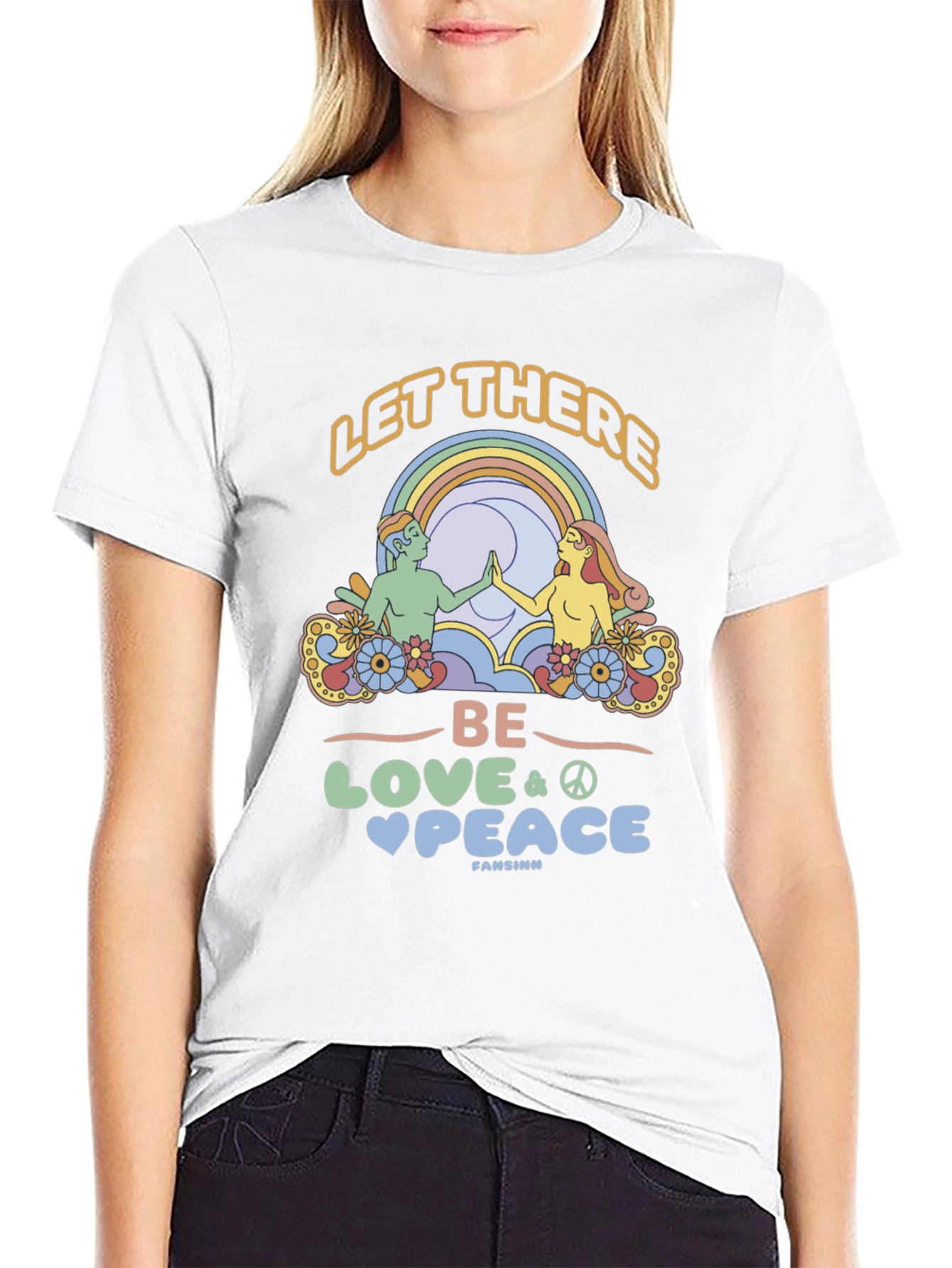 Retro Let There Be Love Graphic Tee
