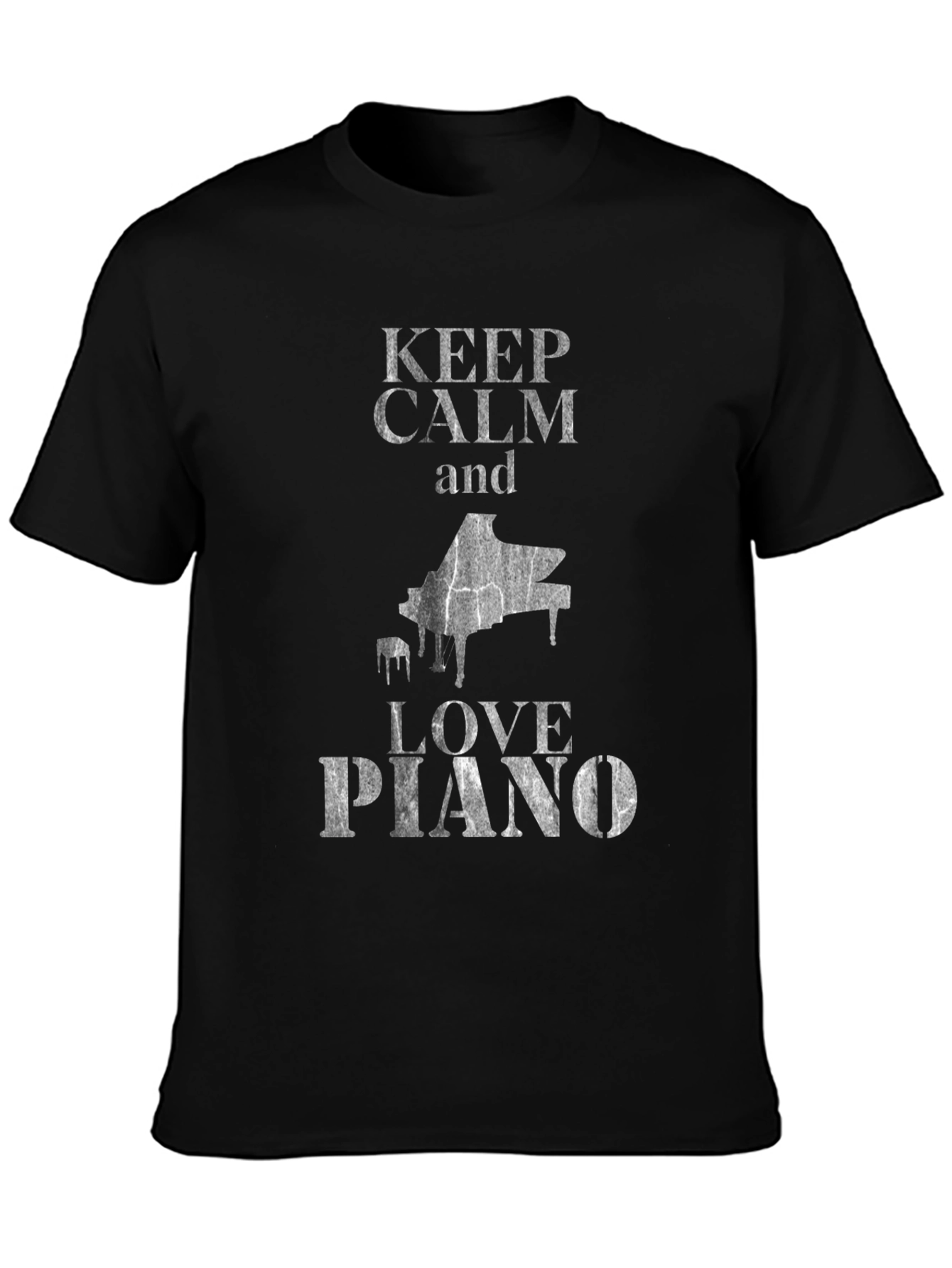 Keep Calm and Love Piano Black T-Shirt