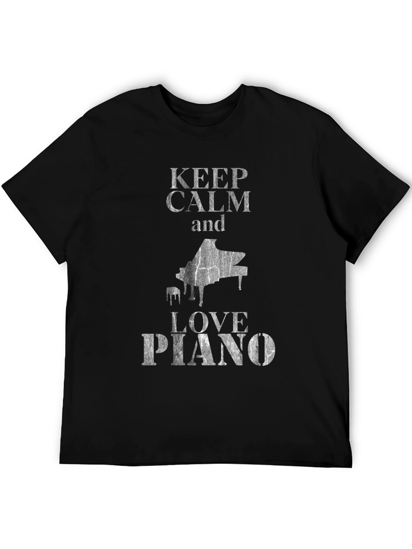 Keep Calm and Love Piano Black T-Shirt