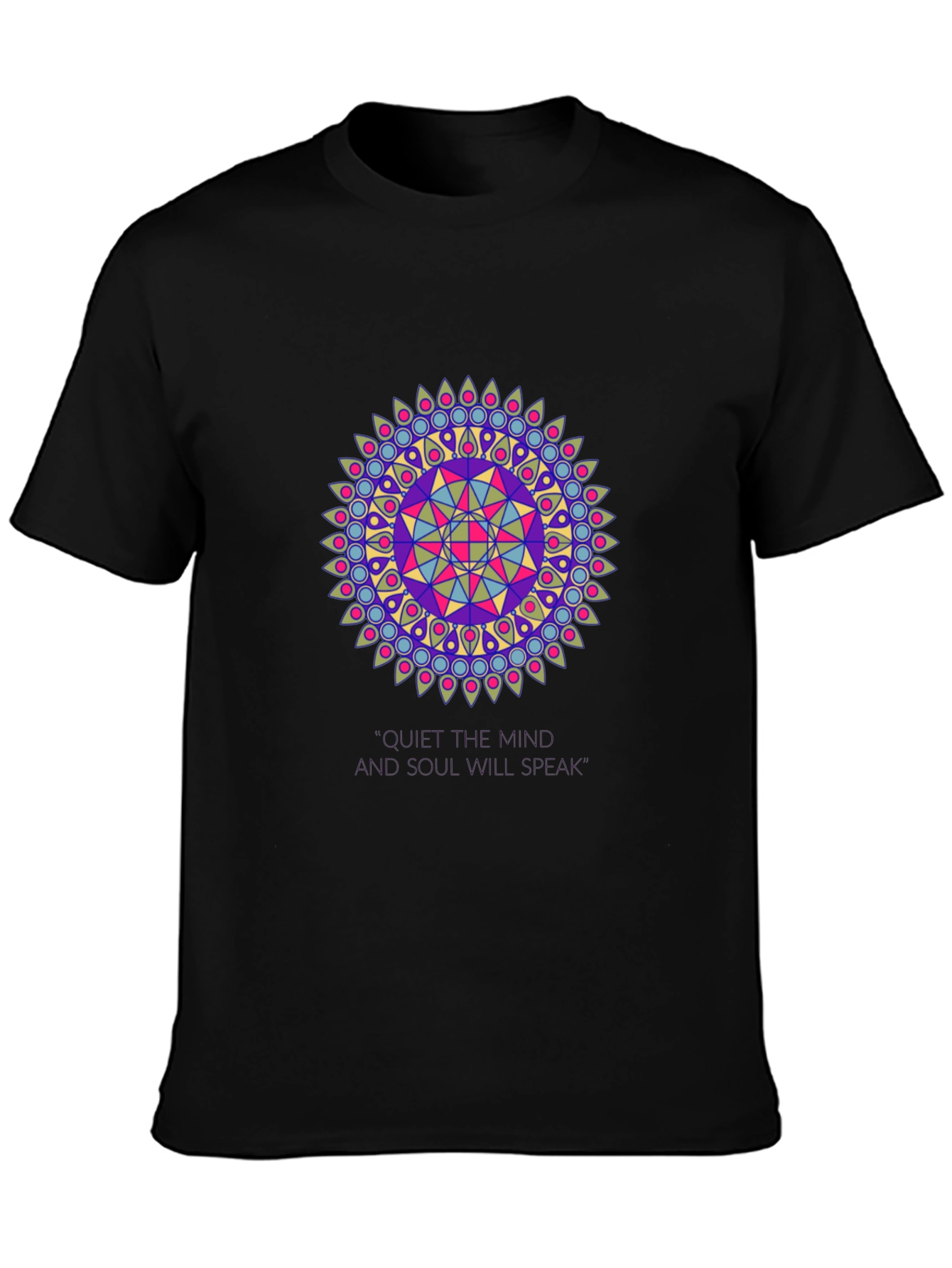 Mandala Design Black T-Shirt