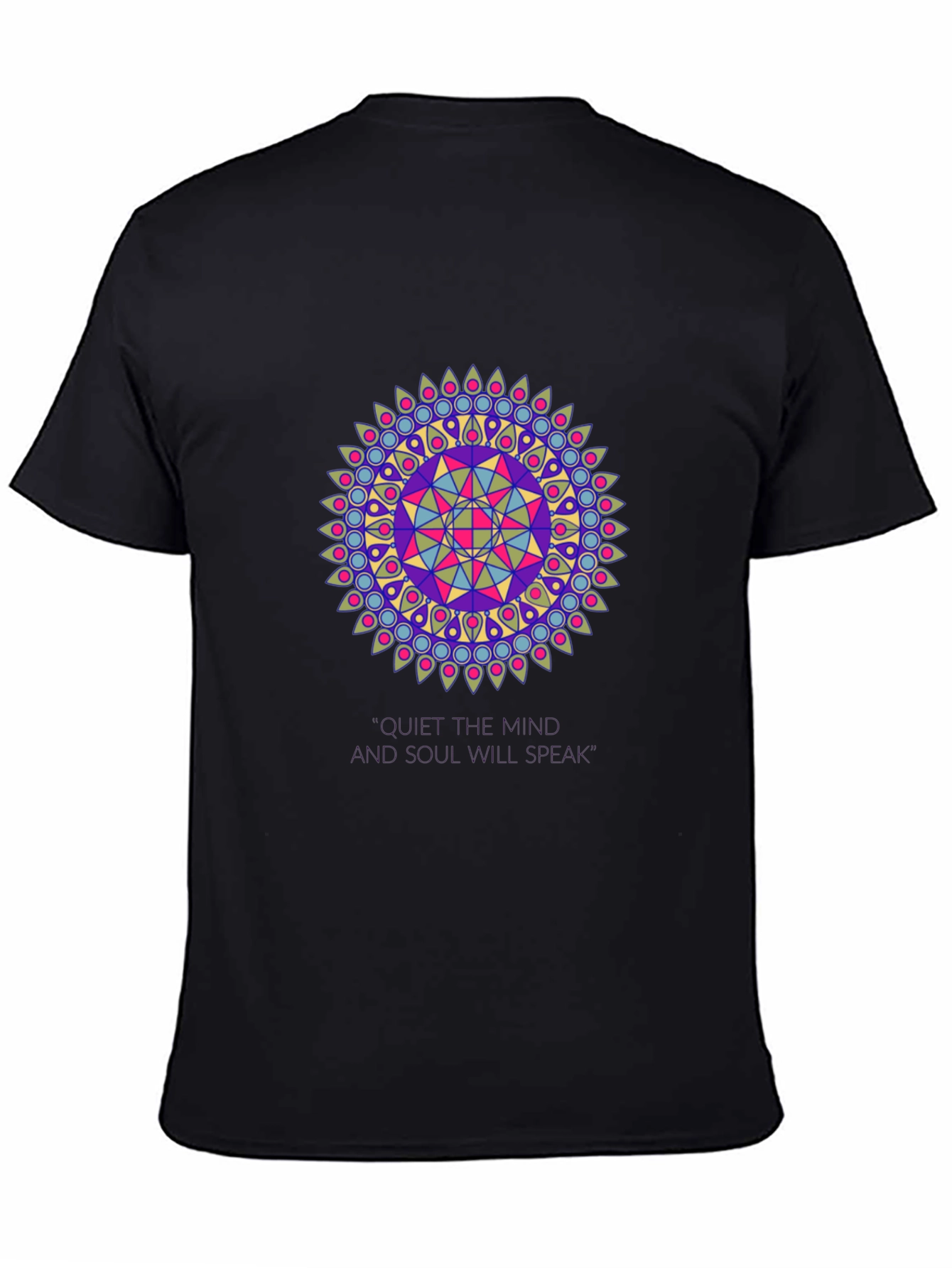 Mandala Design Black T-Shirt