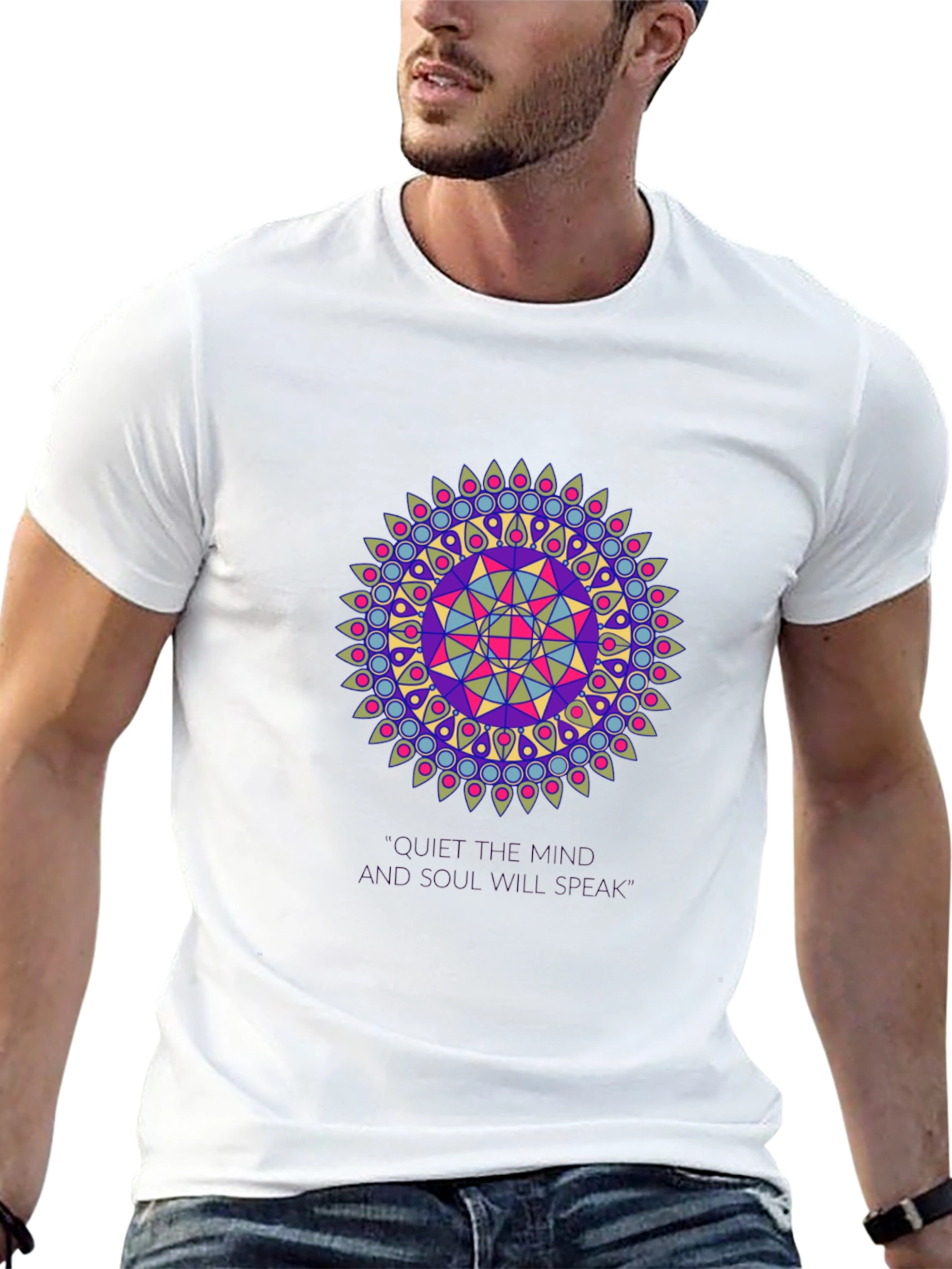 Mandala Design Black T-Shirt