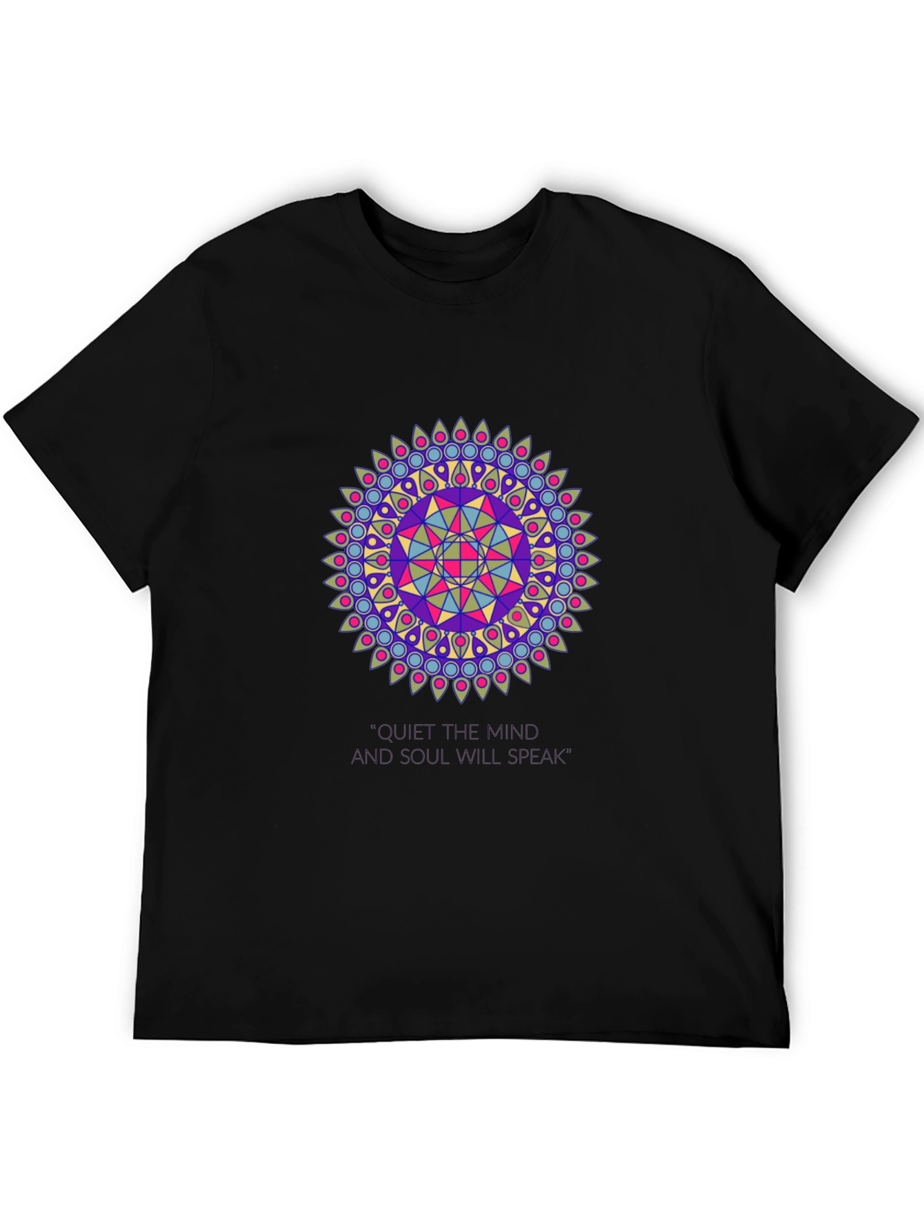 Mandala Design Black T-Shirt