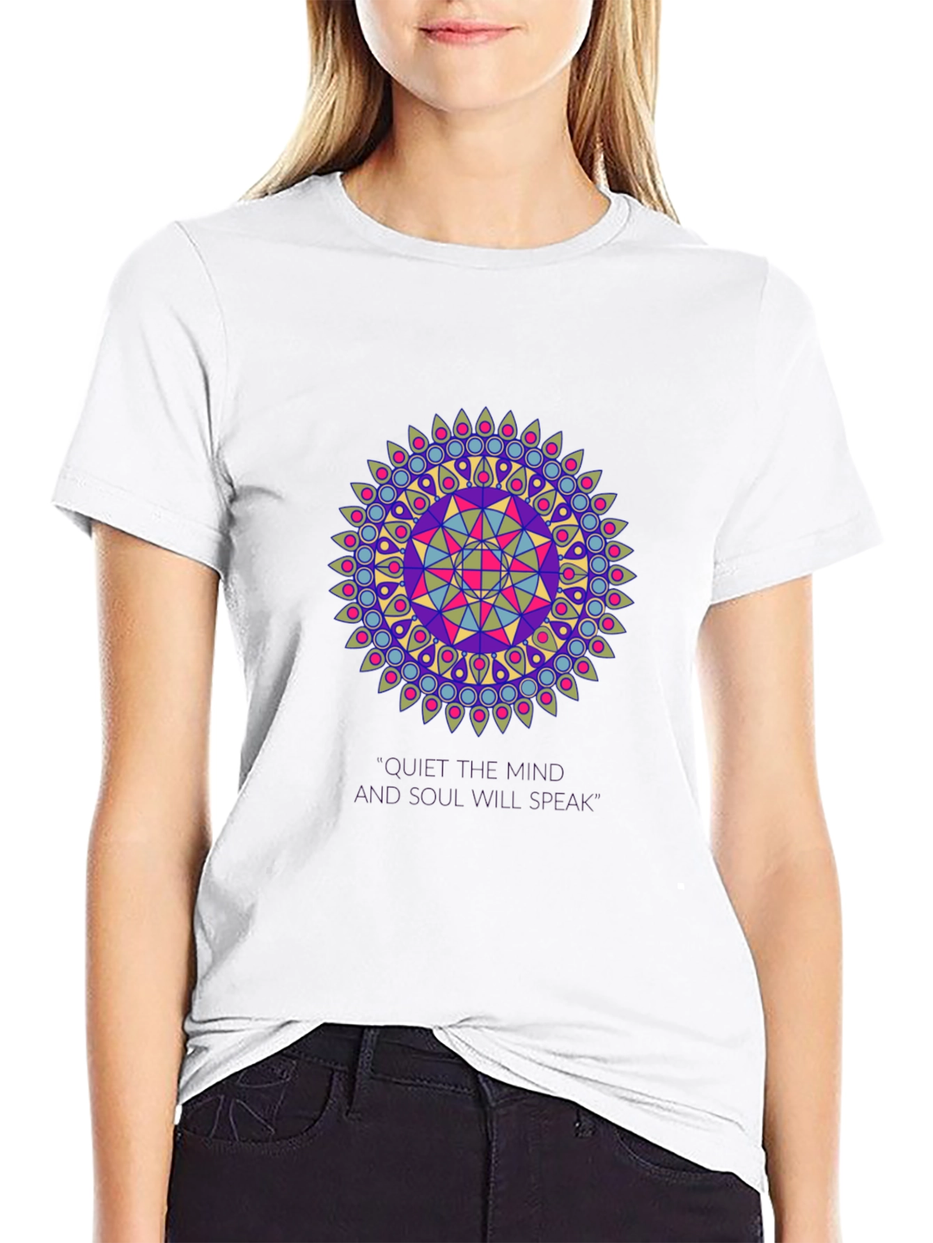 Mandala Design Black T-Shirt