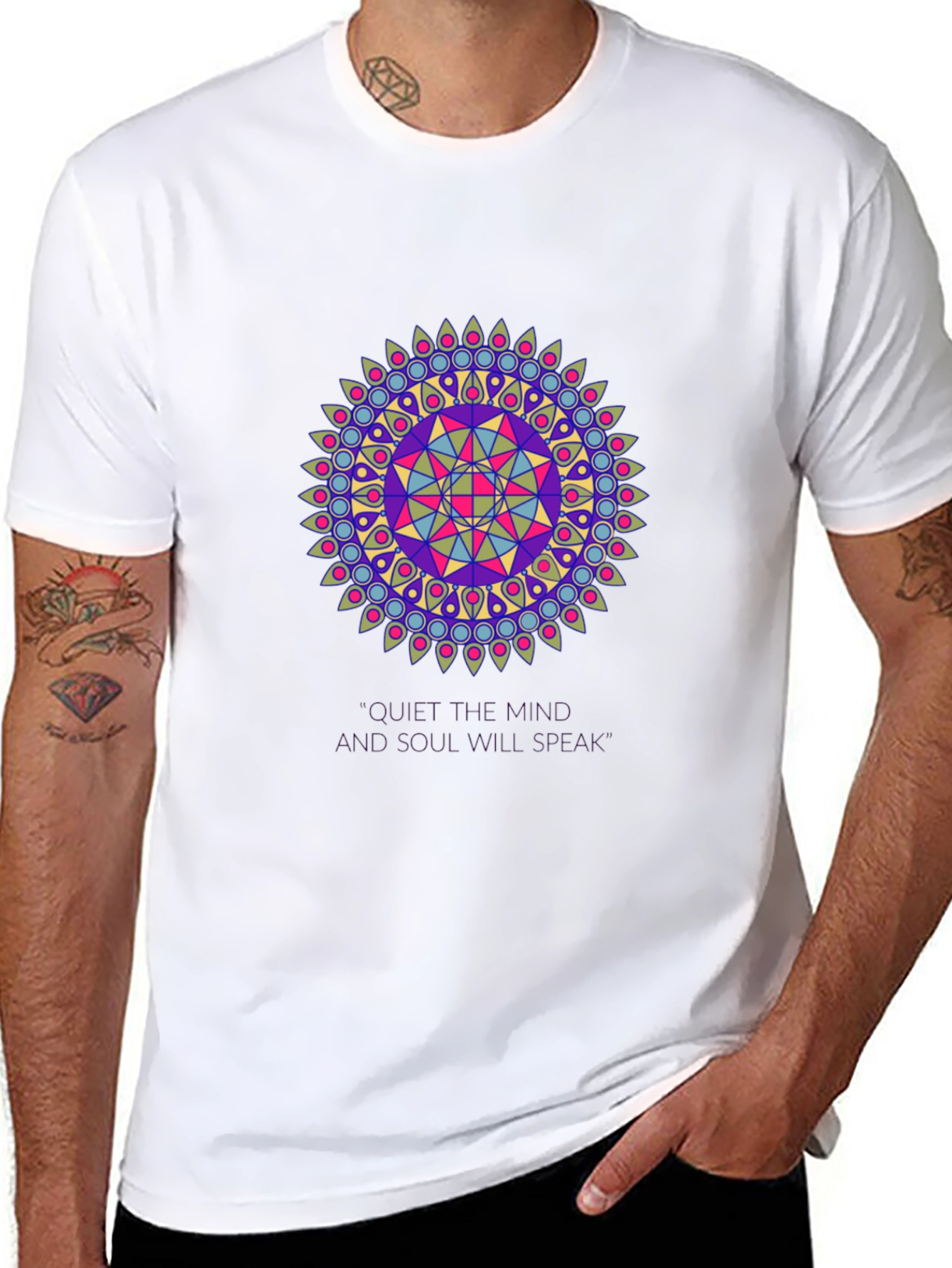Mandala Design Black T-Shirt