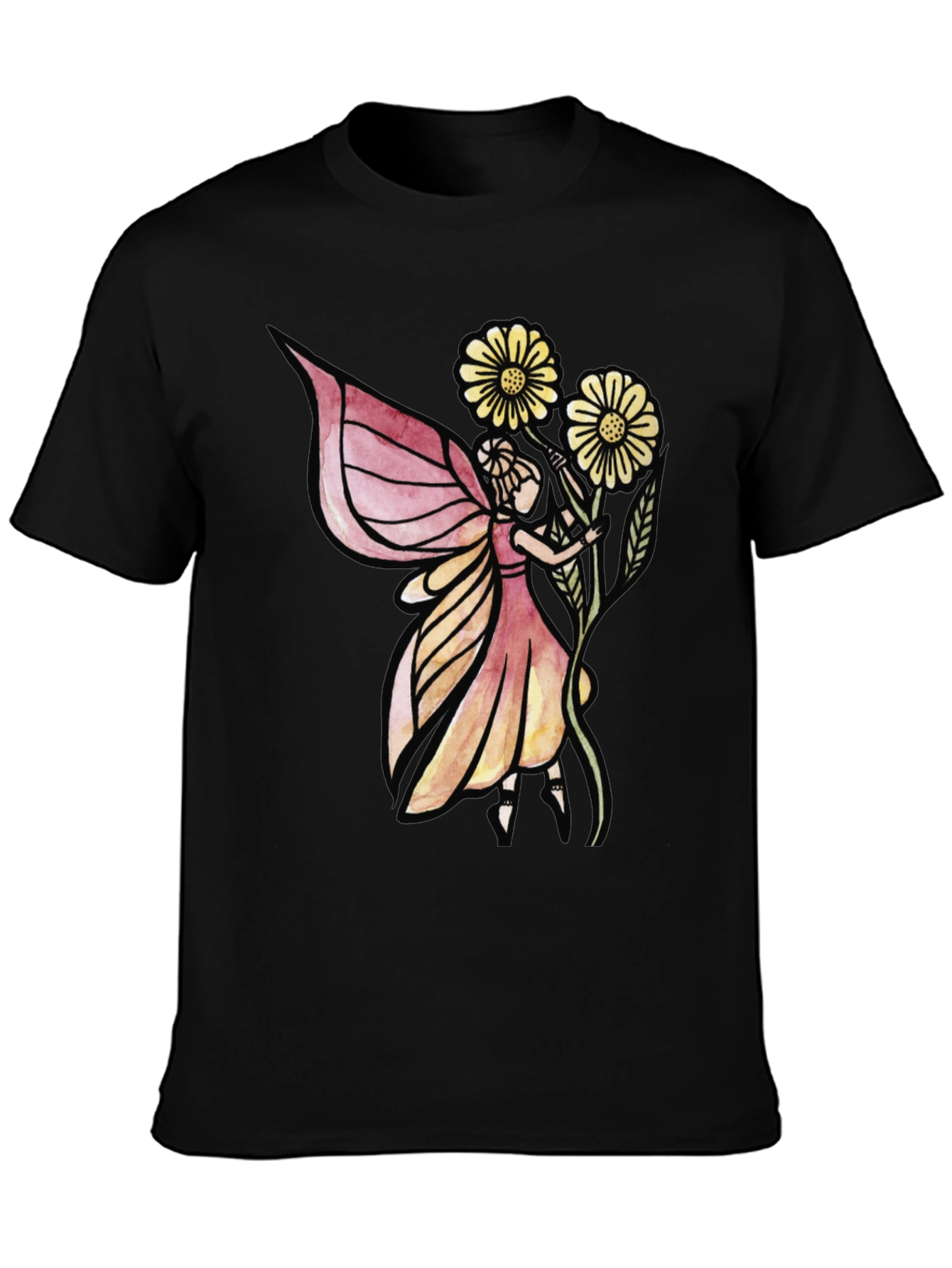 Fairy Graphic Black T-Shirt