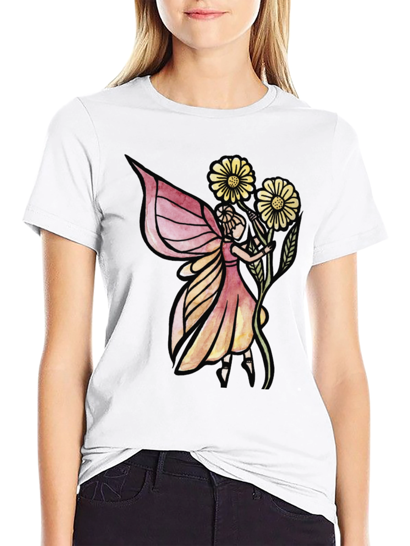 Fairy Graphic Black T-Shirt
