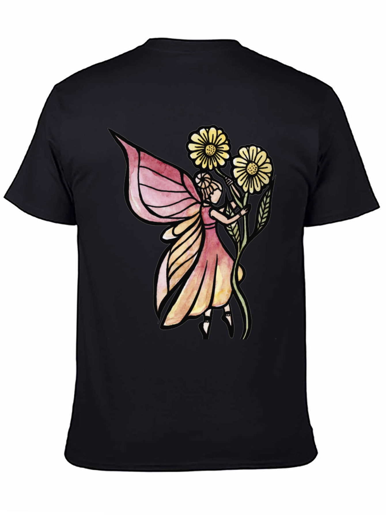 Fairy Graphic Black T-Shirt