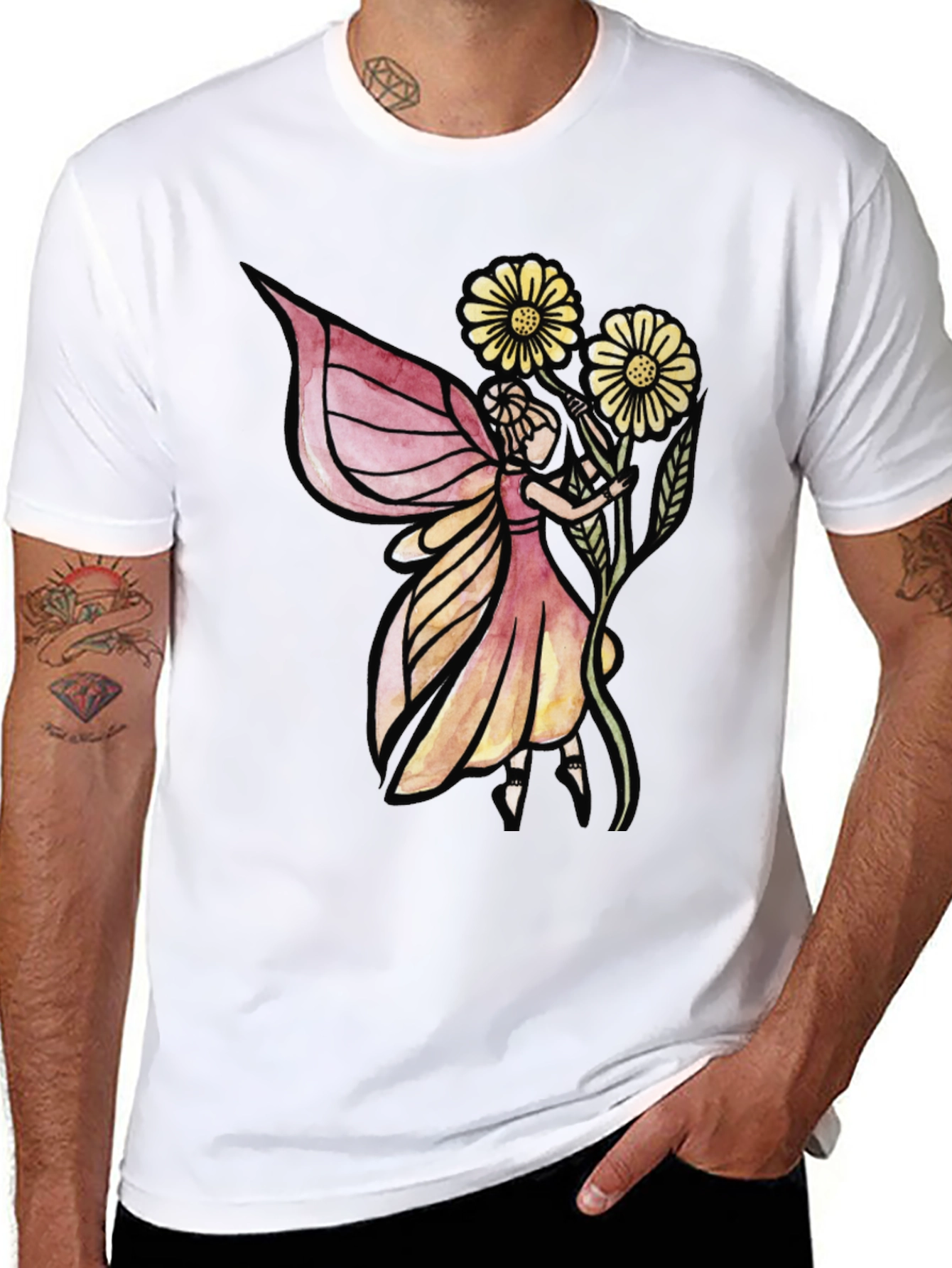 Fairy Graphic Black T-Shirt